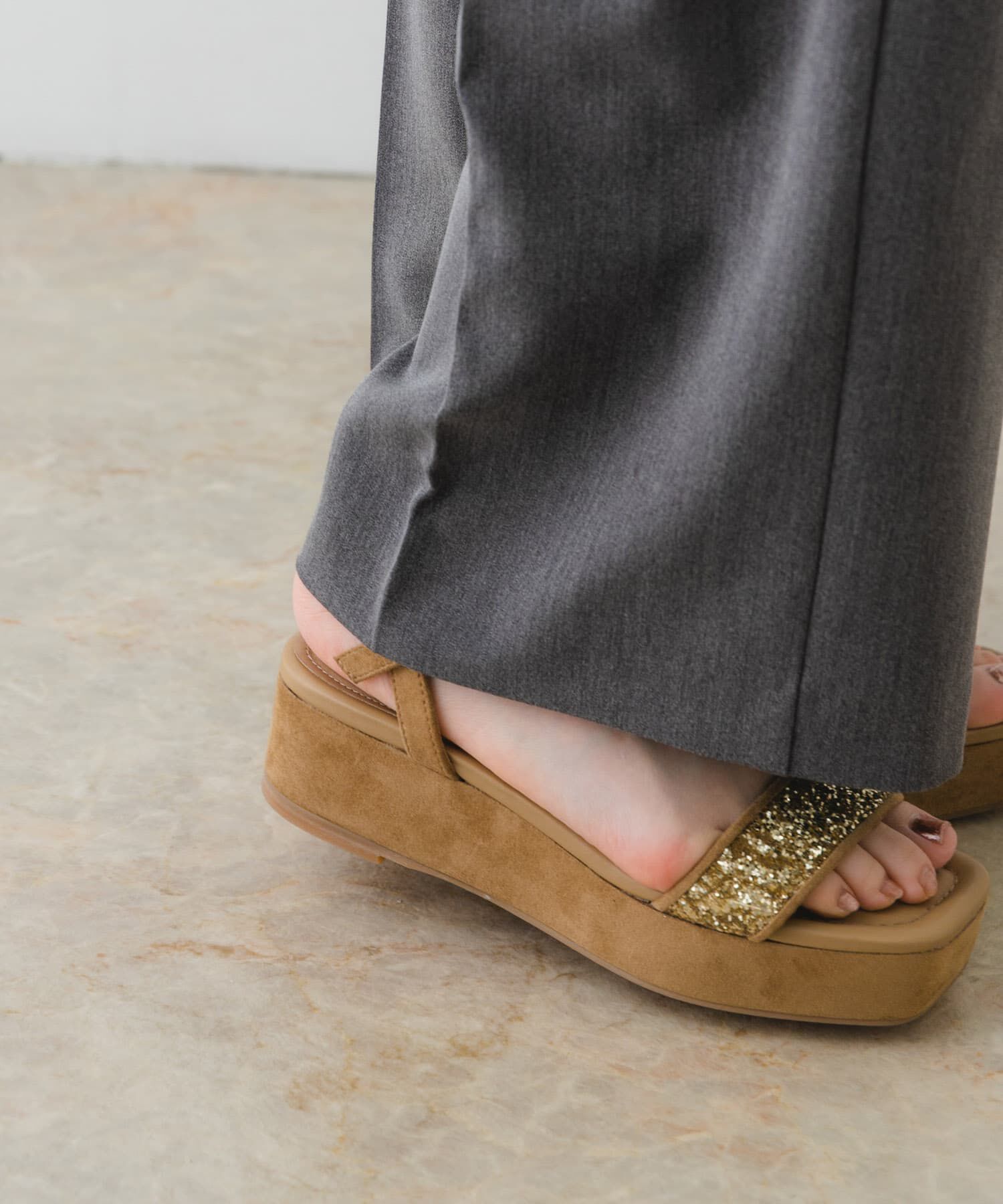 RODE SKO「グリッターアンクルサンダル」|サンダル|