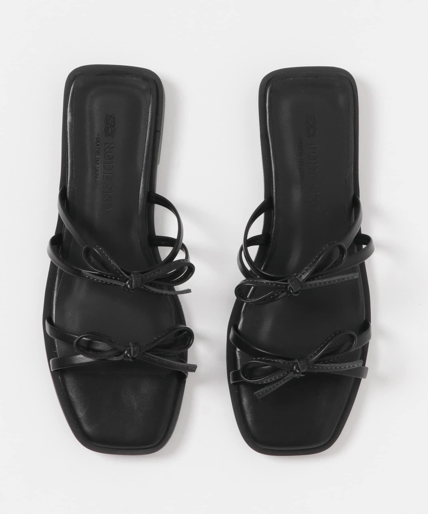 RODE SKO「『MADE IN JAPAN』ダブルリボンフラットサンダル」|サンダル|