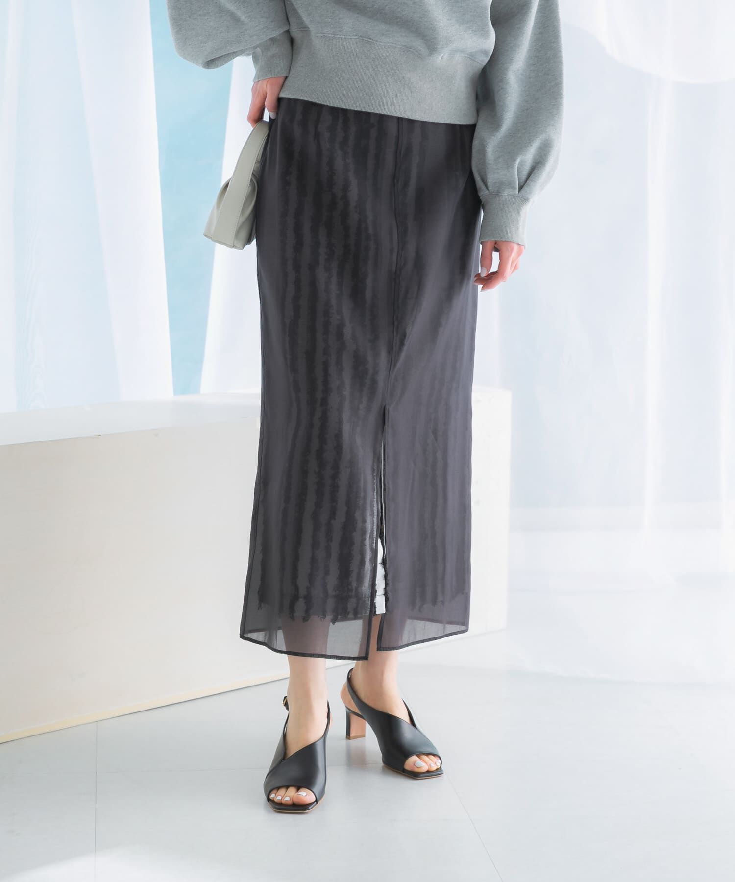 URBAN RESEARCH ROSSO「ジャガードレイヤースカート」|スカート|