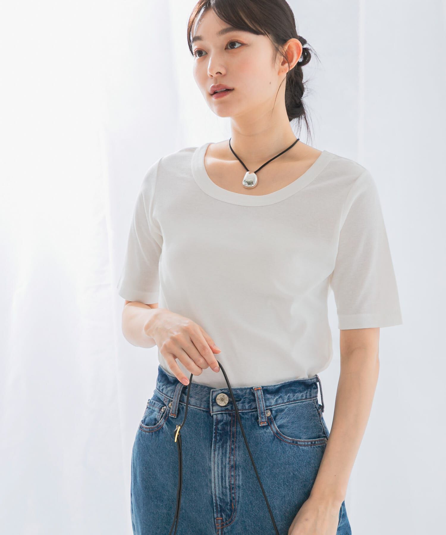 URBAN RESEARCH ROSSO「接触冷感強撚コットン2WAYカットソー」|Tシャツ・カットソー|