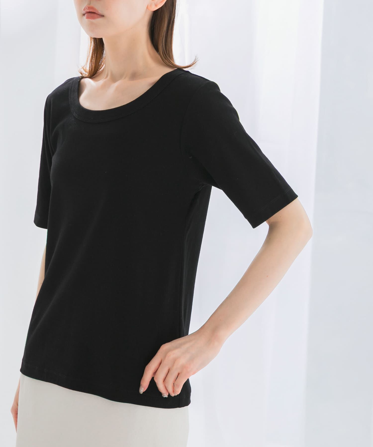 URBAN RESEARCH ROSSO「接触冷感強撚コットン2WAYカットソー」|Tシャツ・カットソー|