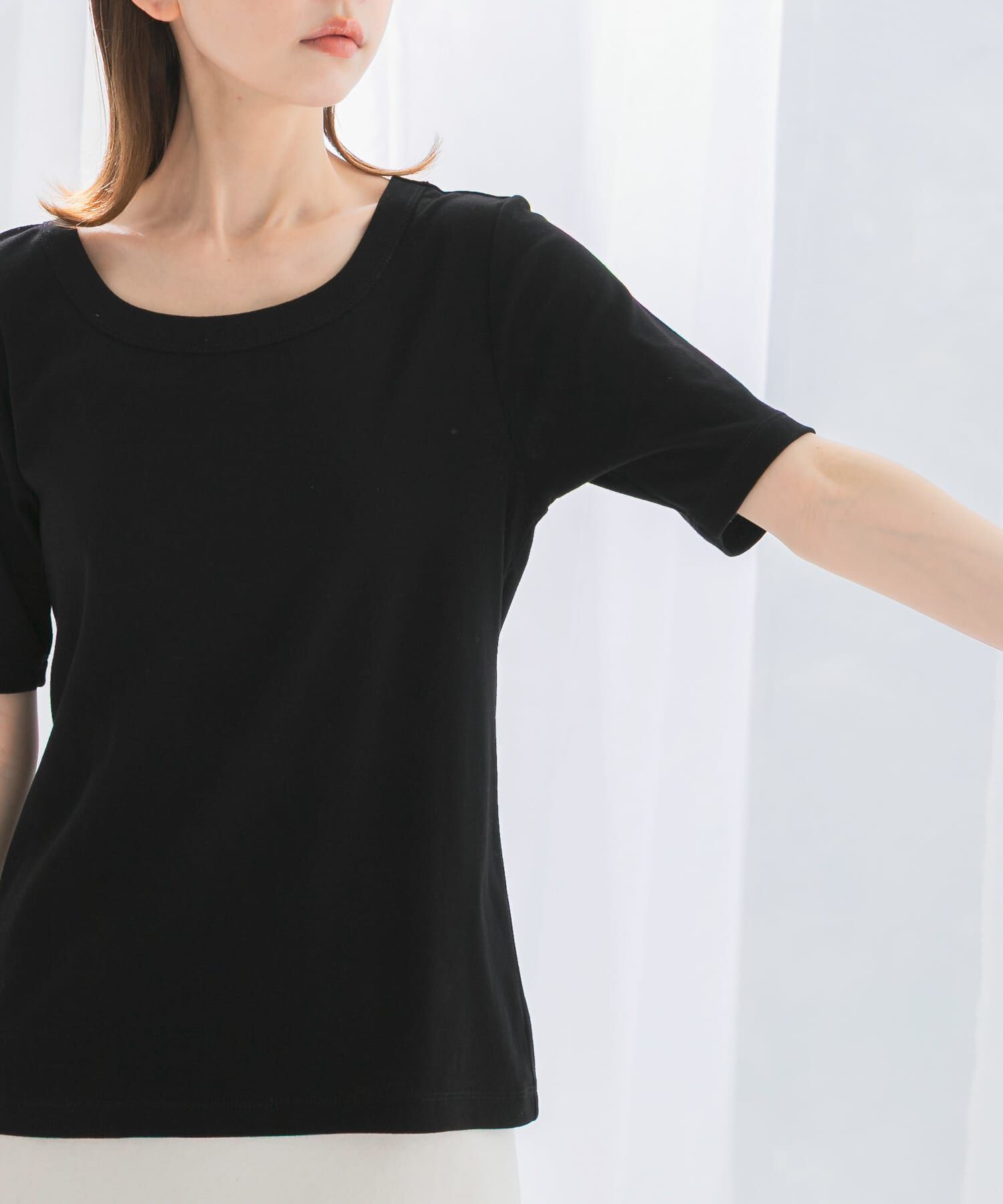 URBAN RESEARCH ROSSO「接触冷感強撚コットン2WAYカットソー」|Tシャツ・カットソー|