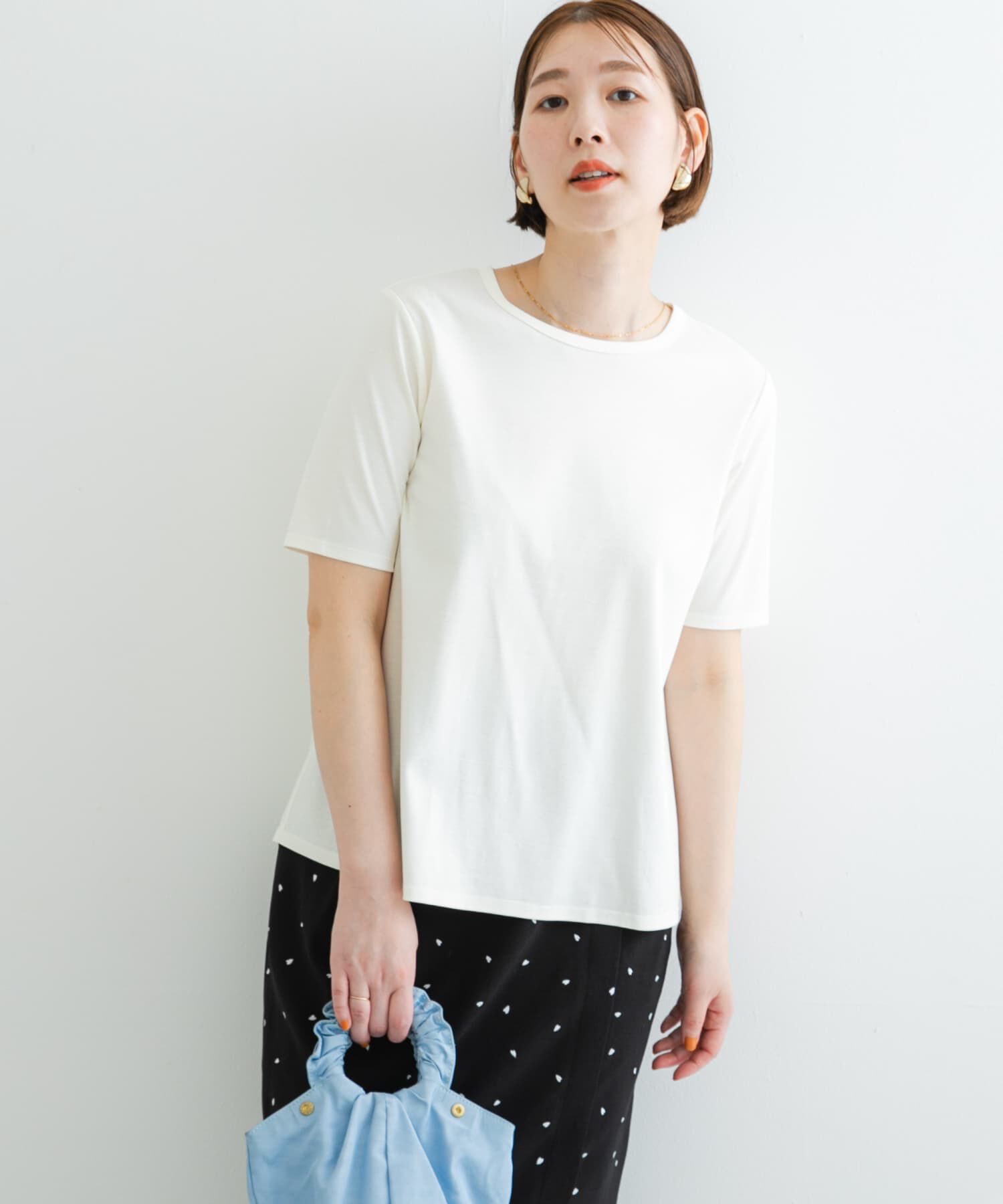 URBAN RESEARCH ROSSO「『UR TECH』F by ROSSO　UVCUTバックオープンフレアTシャツ」|Tシャツ・カットソー|