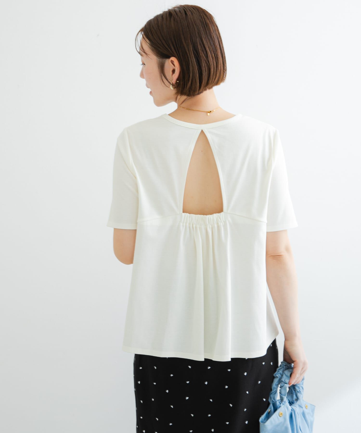 URBAN RESEARCH ROSSO「『UR TECH』F by ROSSO　UVCUTバックオープンフレアTシャツ」|Tシャツ・カットソー|