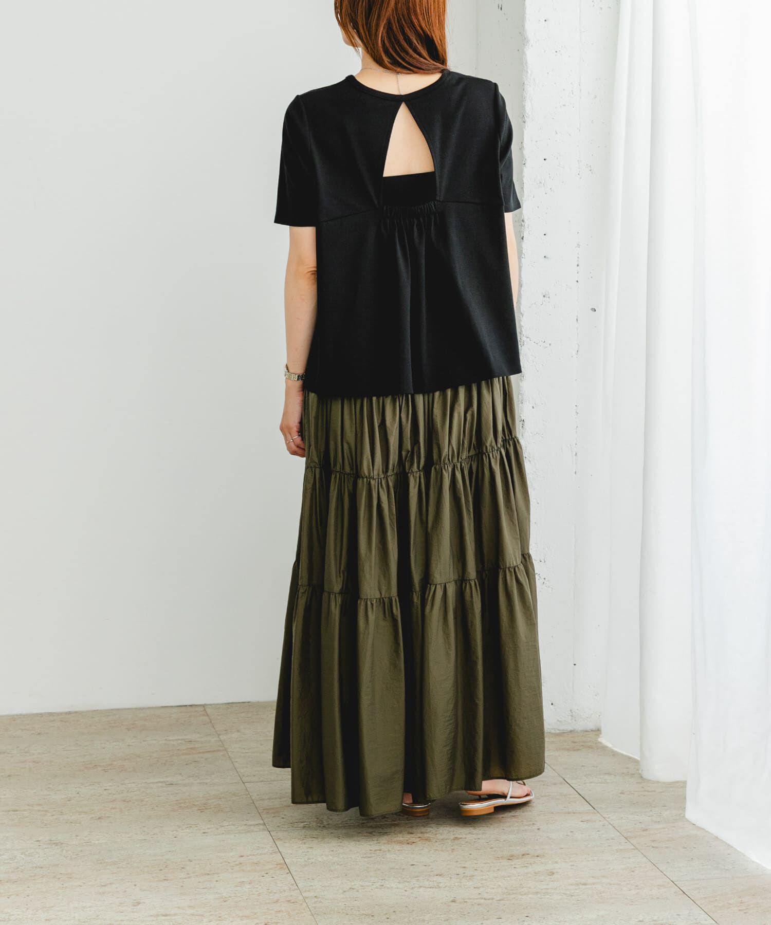 URBAN RESEARCH ROSSO「『UR TECH』F by ROSSO　UVCUTバックオープンフレアTシャツ」|Tシャツ・カットソー|