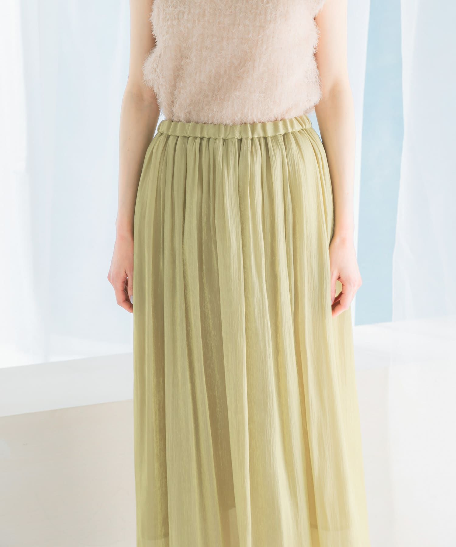 URBAN RESEARCH ROSSO「グロッシーギャザーフレアスカート」|スカート|