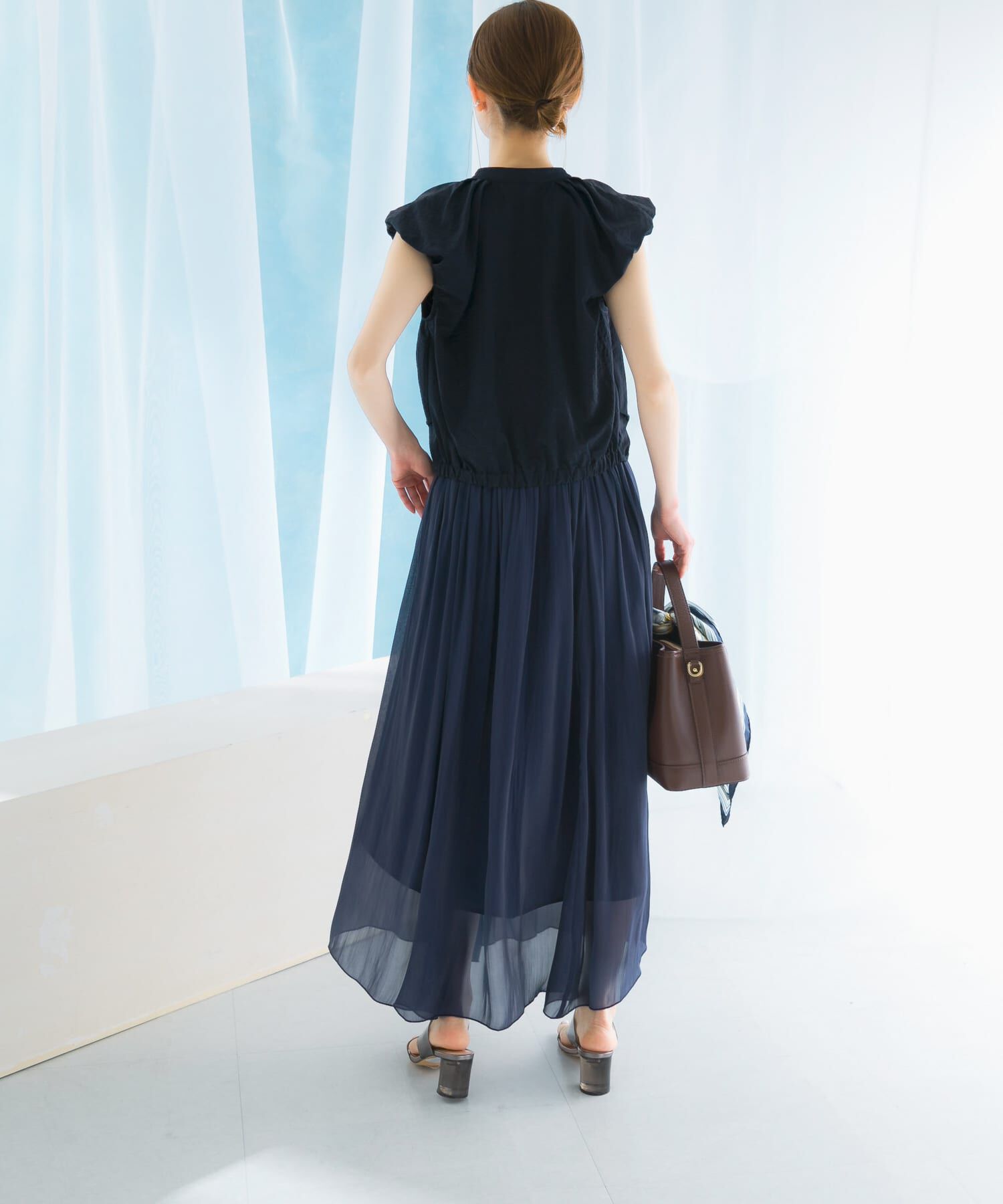 URBAN RESEARCH ROSSO「グロッシーギャザーフレアスカート」|スカート|