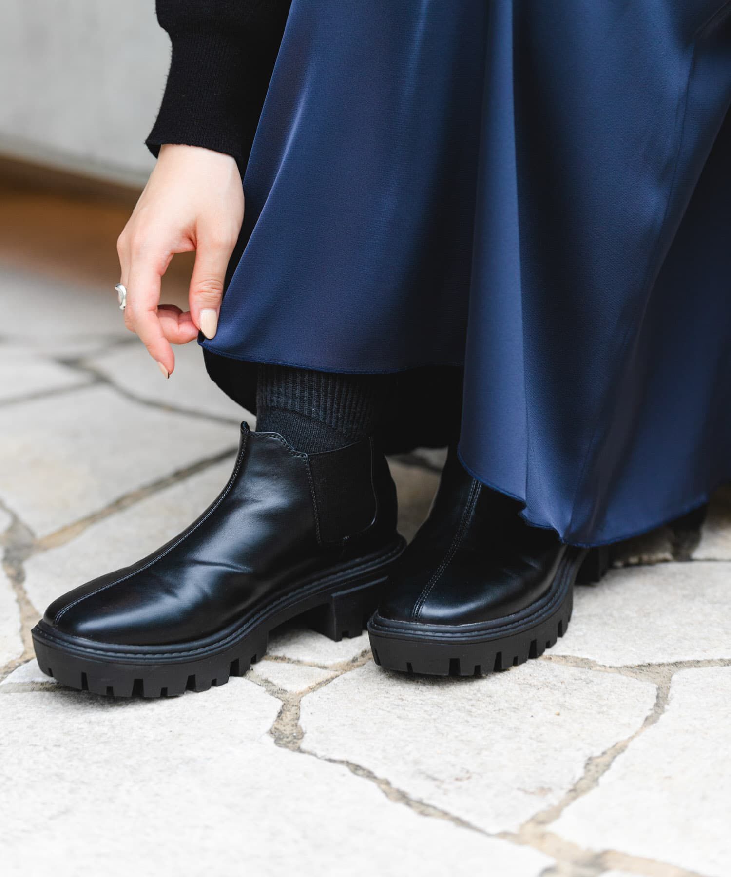 RODE SKO「ショートサイドゴアブーツ」|ショートブーツ|ブラック