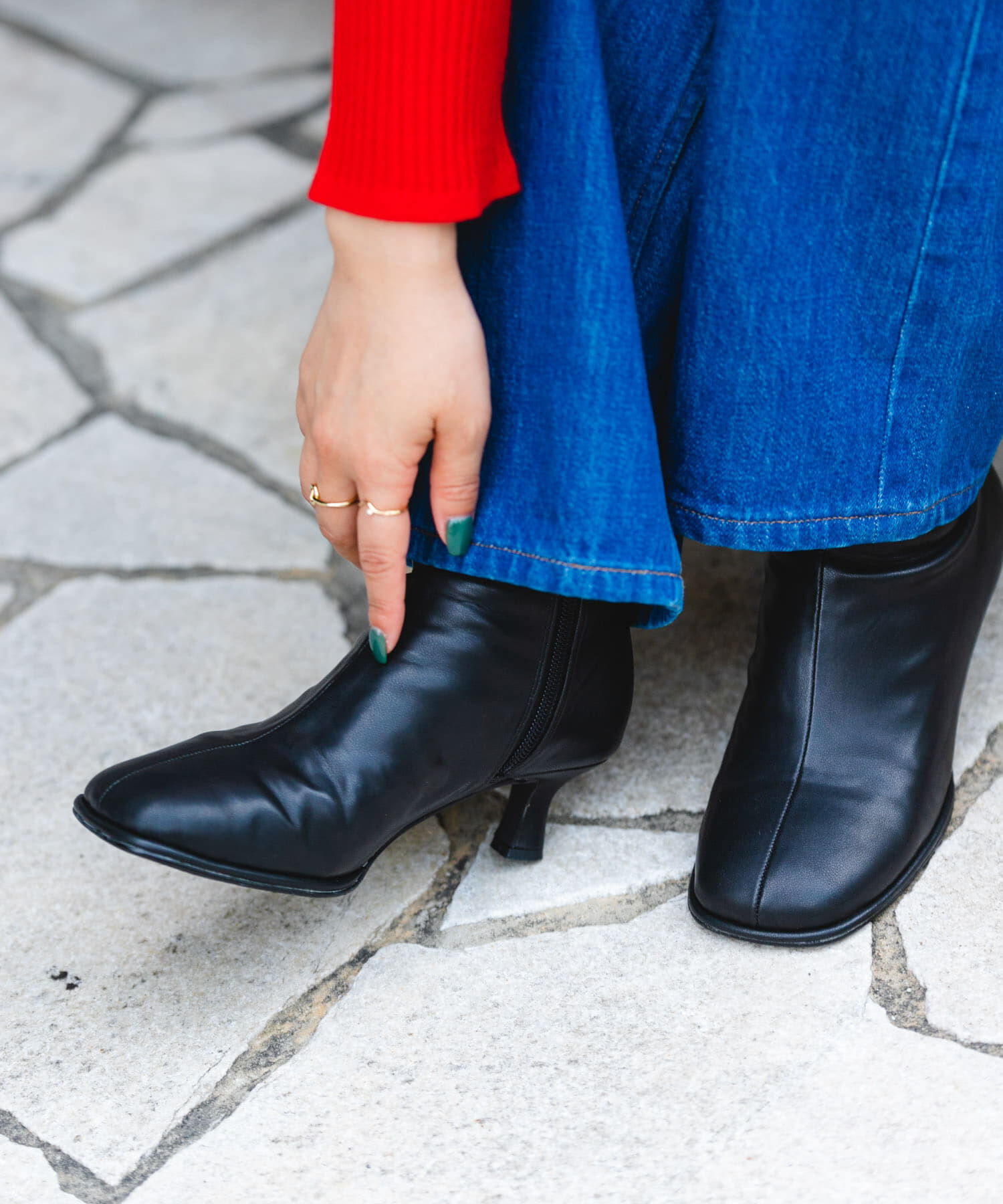 RODE SKO「キトゥンヒールブーツ」|ショートブーツ|