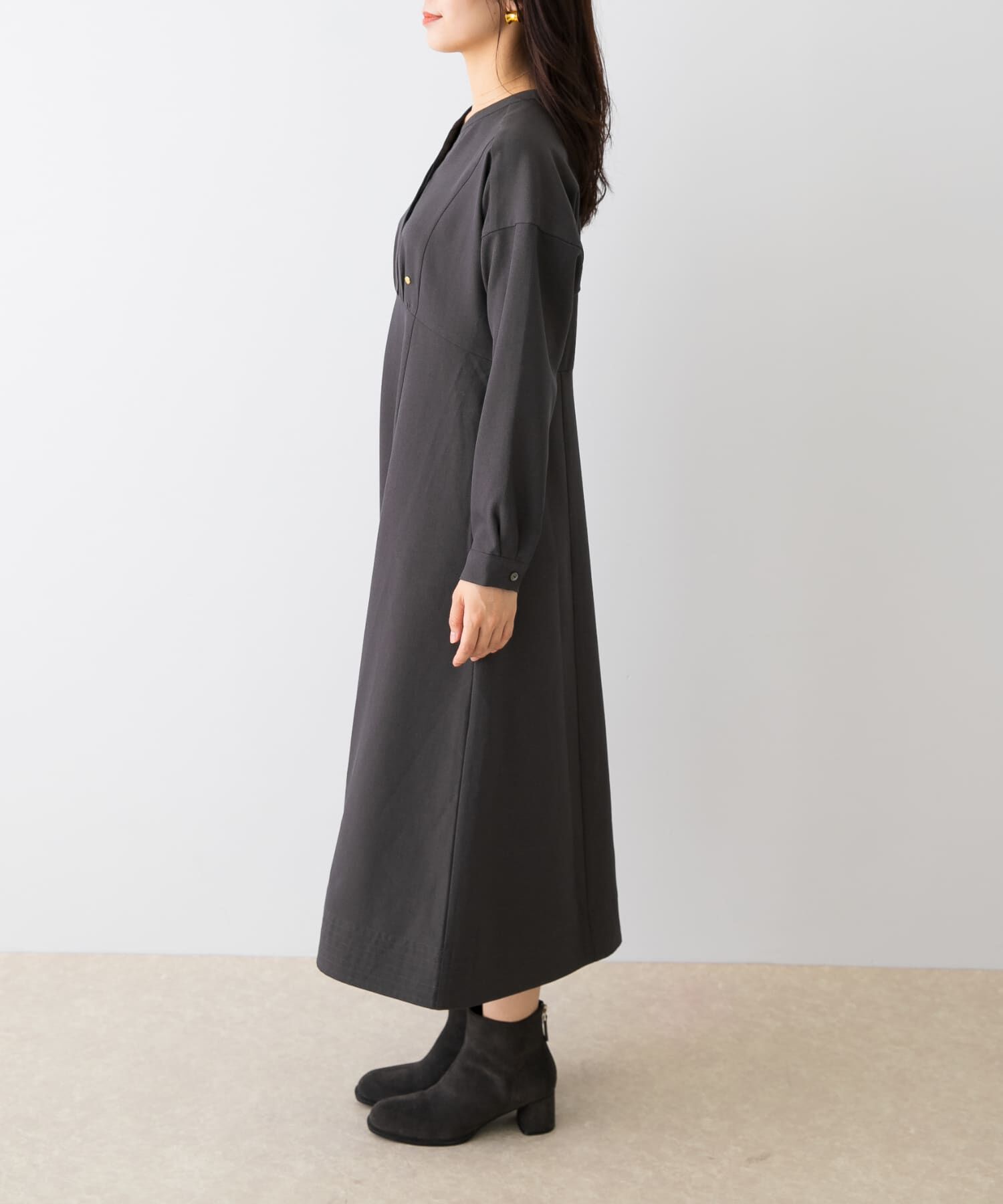 URBAN RESEARCH ROSSO「『UR TECH SMOOTHLUXE』F by ROSSO　キーネックワンピース」|ワンピース|