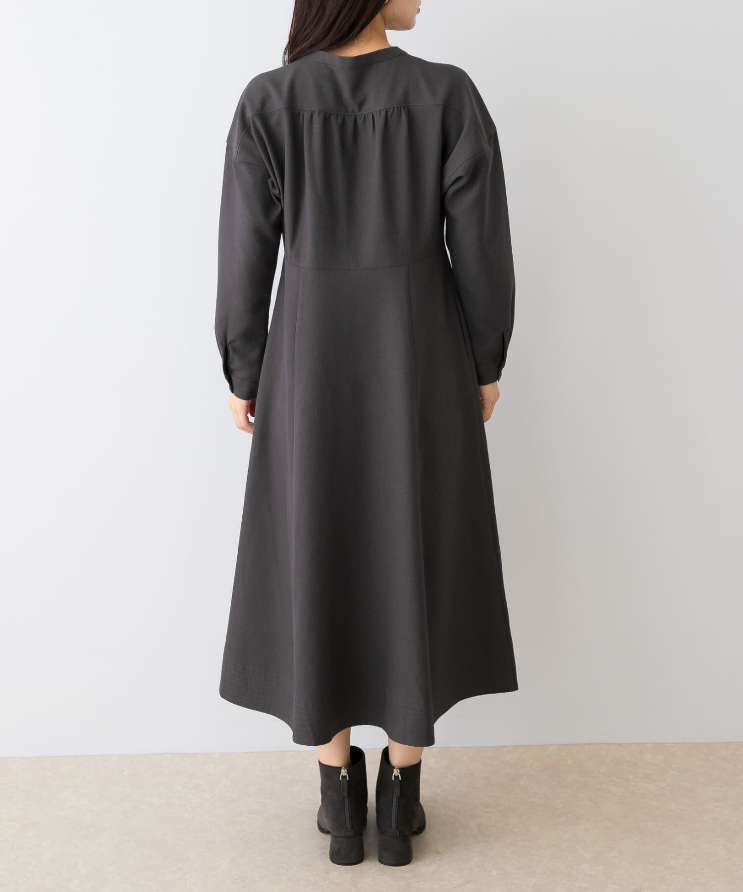 URBAN RESEARCH ROSSO「『UR TECH SMOOTHLUXE』F by ROSSO　キーネックワンピース」|ワンピース|