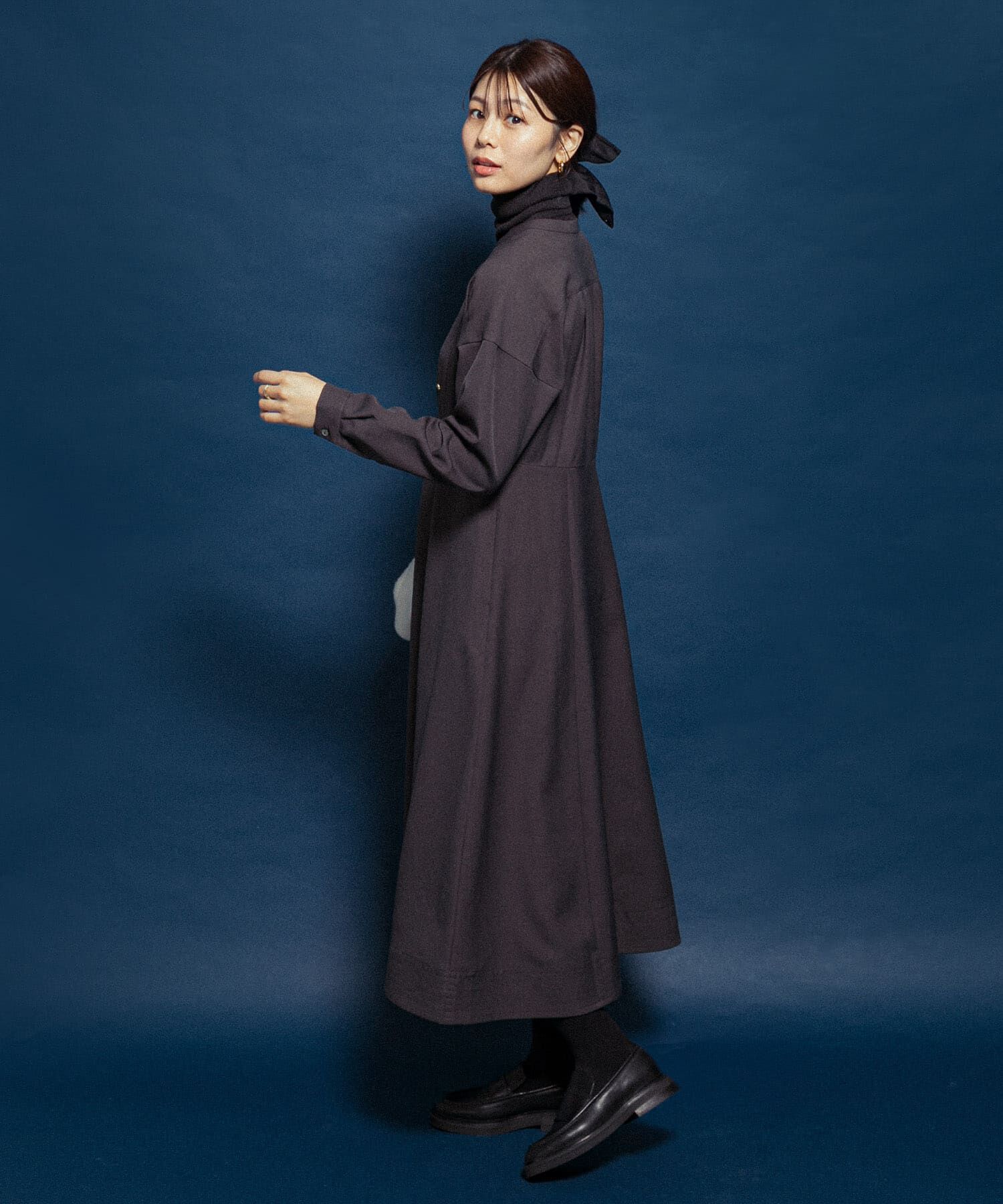 URBAN RESEARCH ROSSO「『UR TECH SMOOTHLUXE』F by ROSSO　キーネックワンピース」|ワンピース|