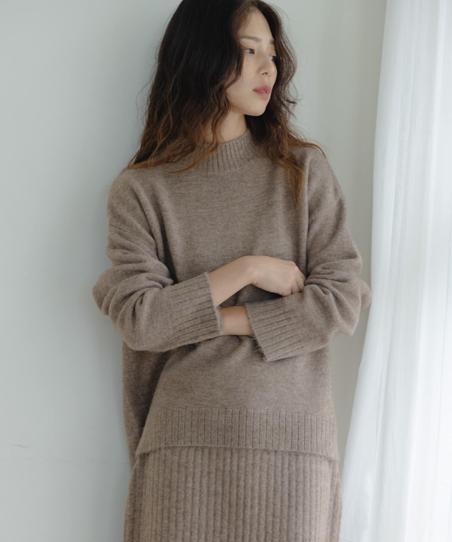 WEB限定』モックネックニット×スカートセットアップ（Sonny Label