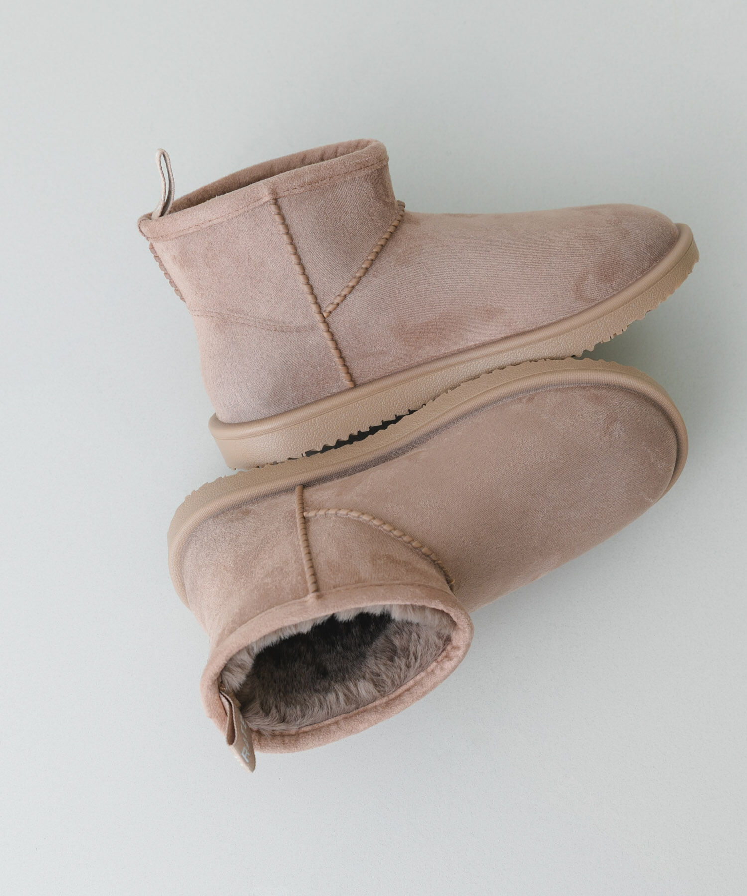 RODE SKO「TEMPERATE　MURPHY ムートン風レインブーツ」|ショートブーツ|グレー