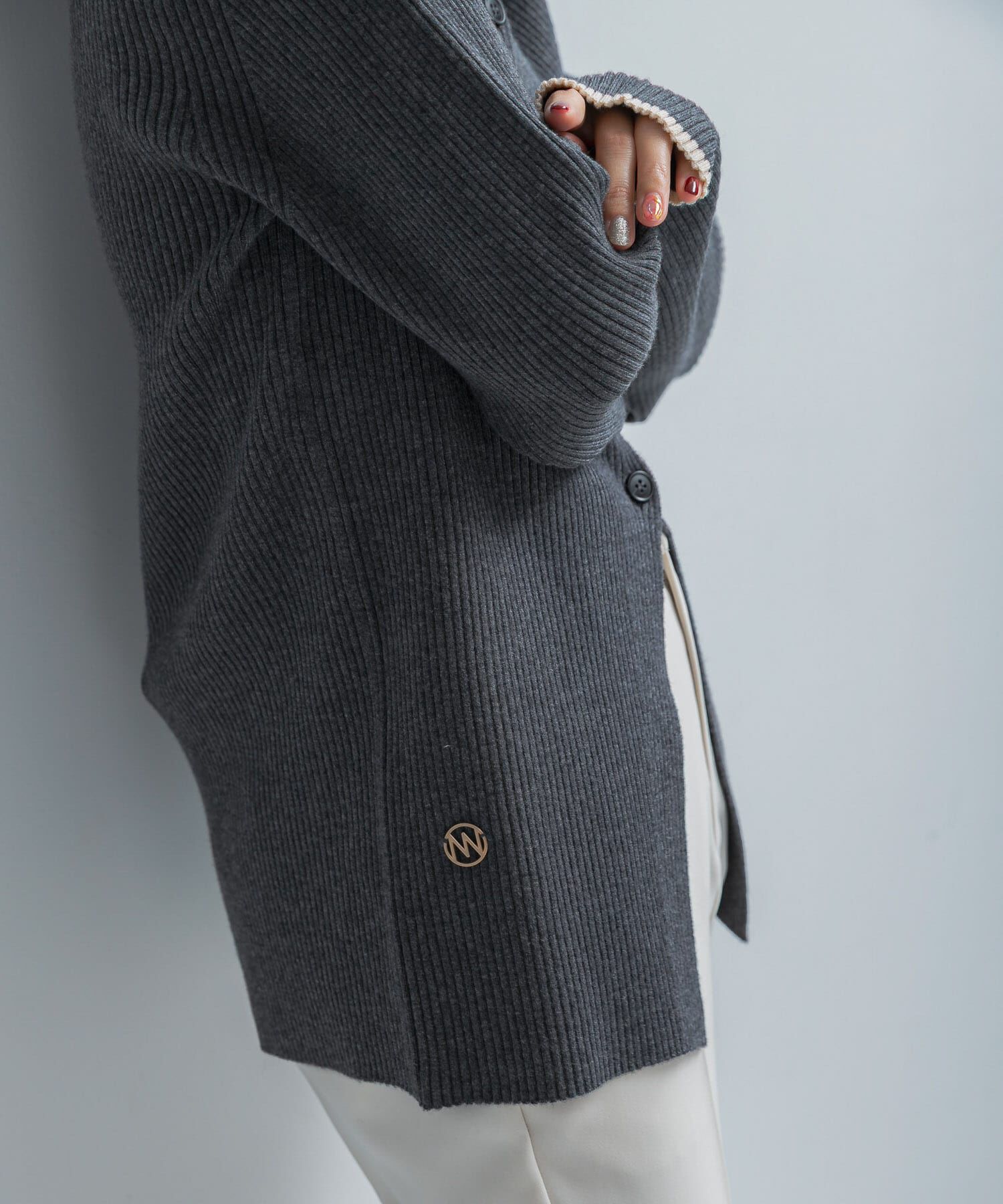 URBAN RESEARCH ROSSO「YENN　WOOL RIB CREW CARDIGAN」|カーディガン|
