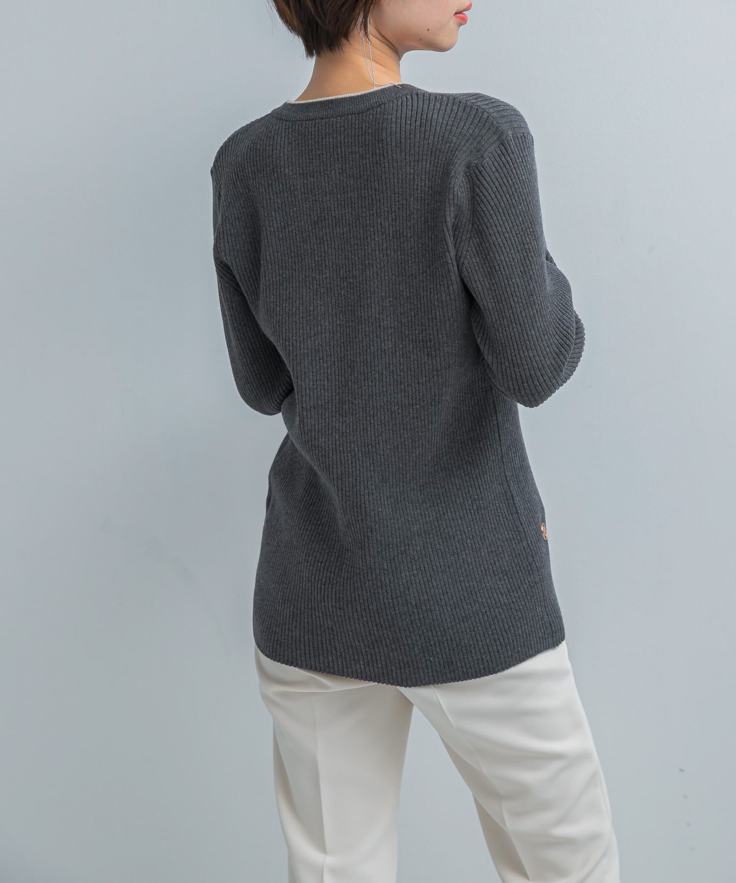 URBAN RESEARCH ROSSO「YENN　WOOL RIB CREW CARDIGAN」|カーディガン|