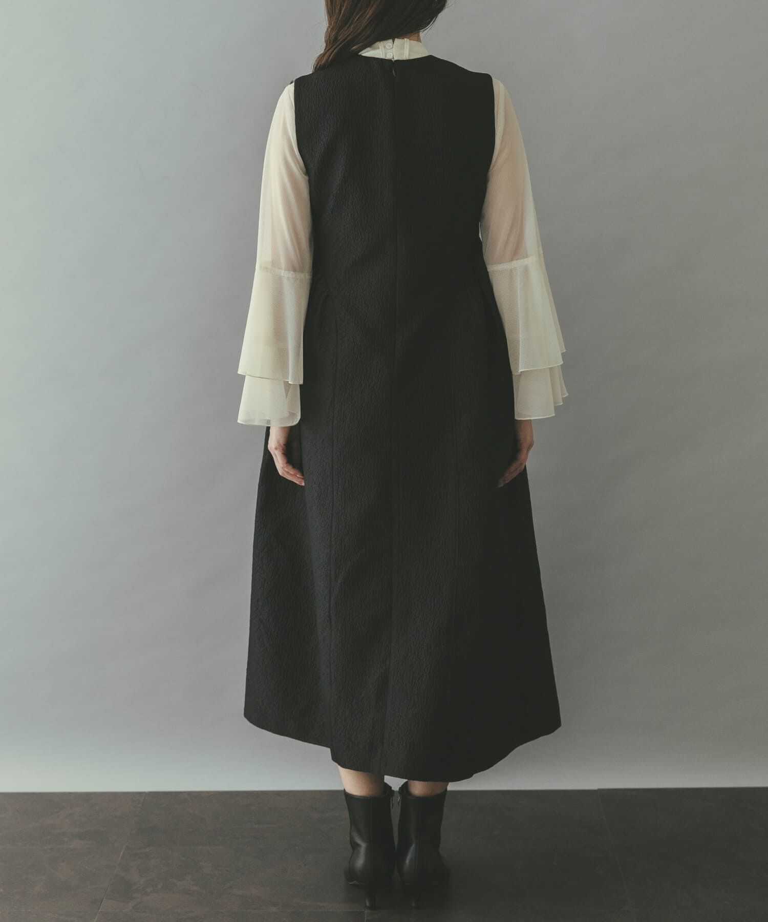 URBAN RESEARCH ROSSO「ジャガードフォルムレイヤードワンピース」|ワンピース|