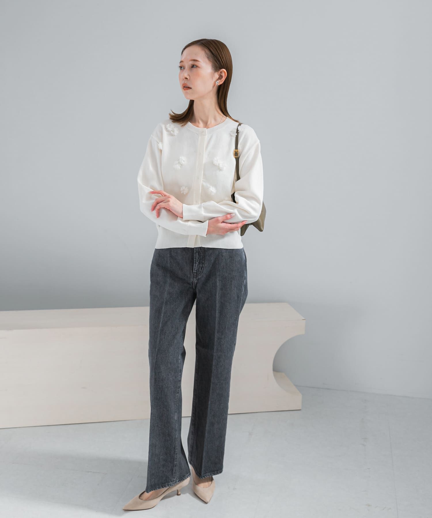 URBAN RESEARCH ROSSO「フラワーモチーフカーディガン」|カーディガン|