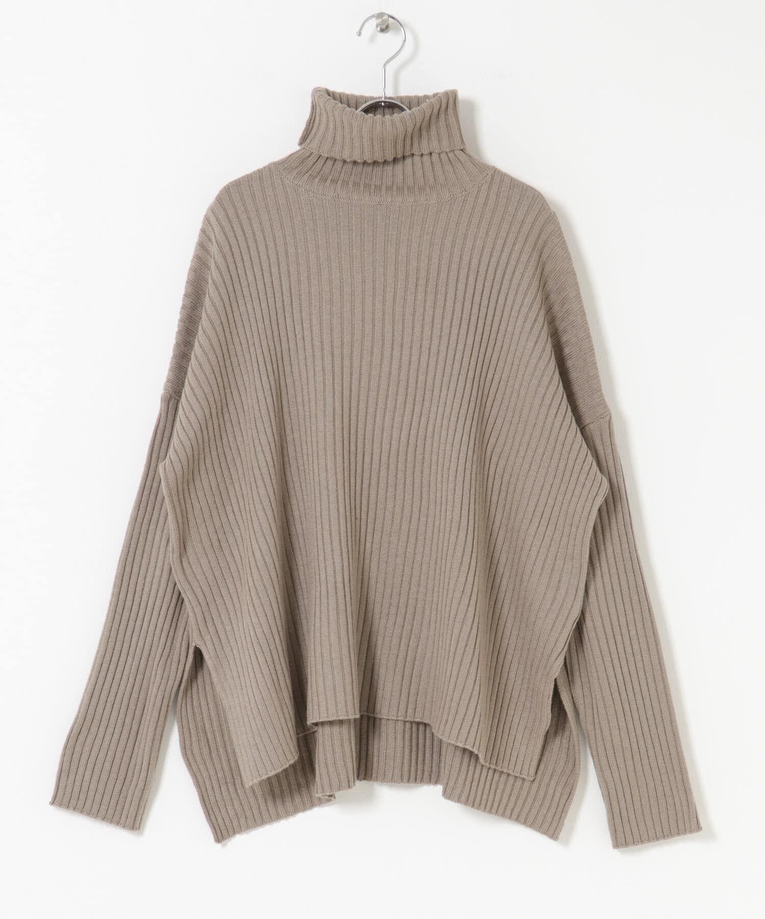 URBAN RESEARCH ROSSO「マシーンウォッシュ ワイドリブニット」|ニット・セーター|