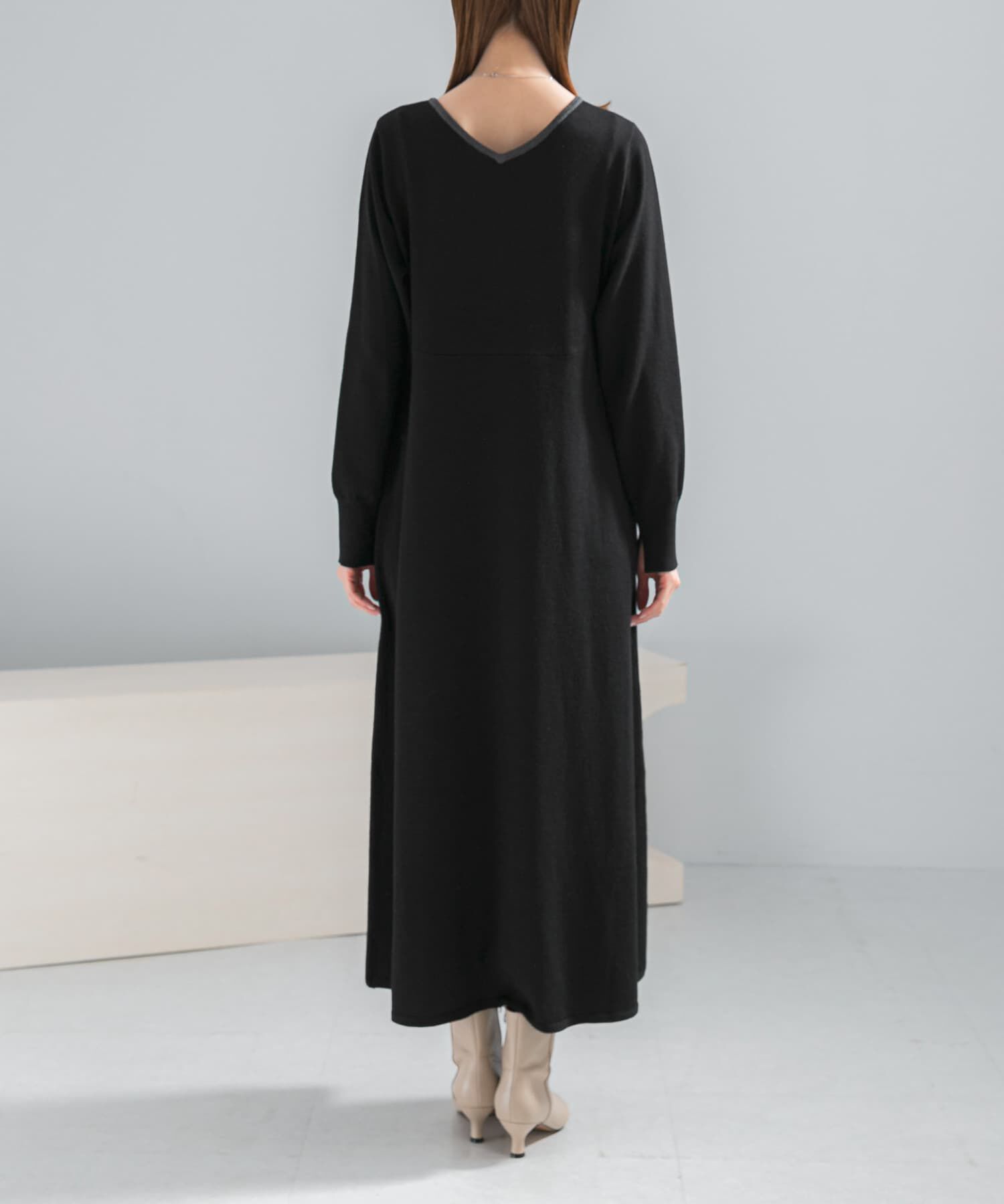 URBAN RESEARCH ROSSO「ウォシャブルフレアシルエットニットワンピース」|ワンピース|