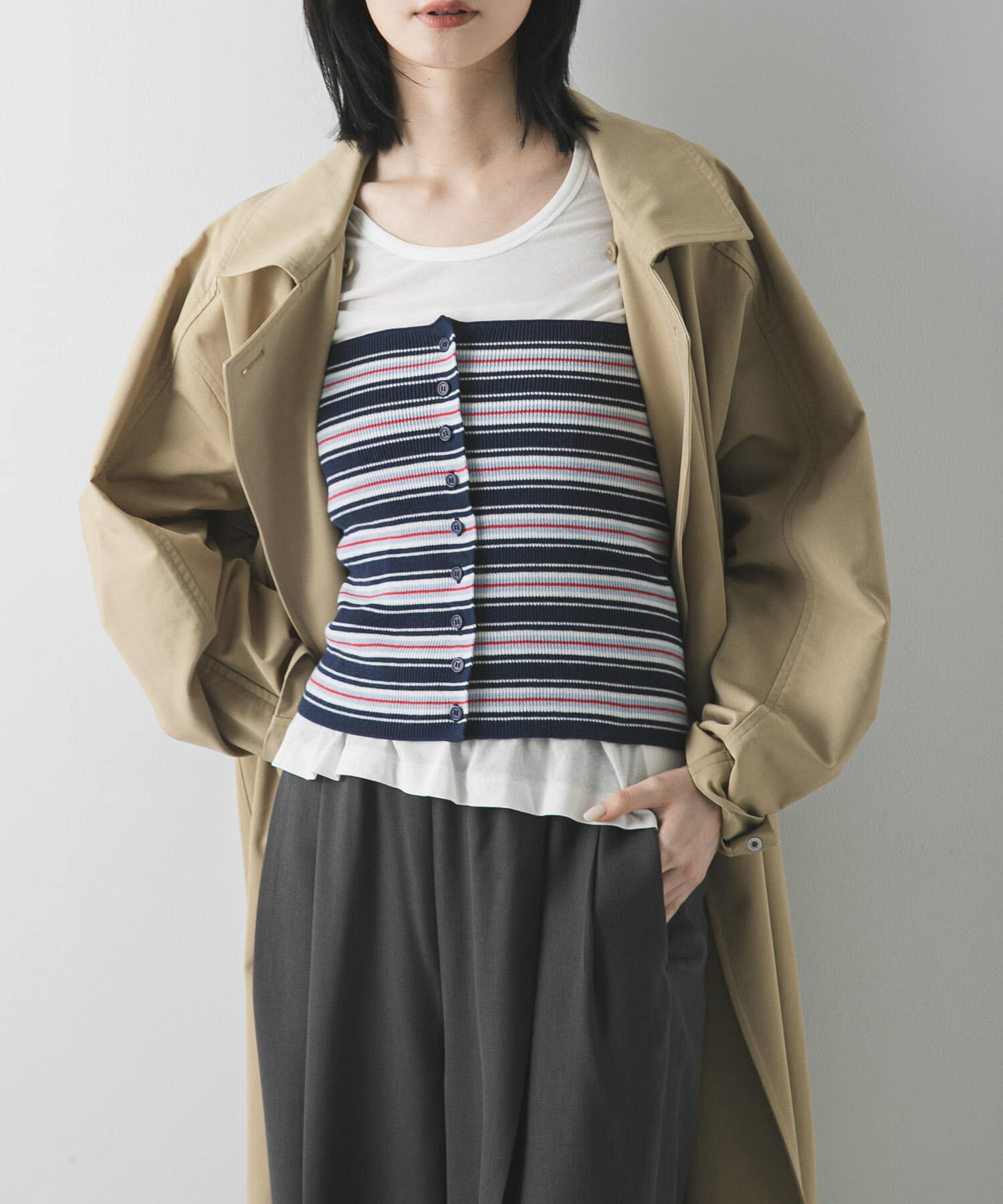 URBAN RESEARCH「マルチボーダーニットビスチェ」|ニット・セーター|