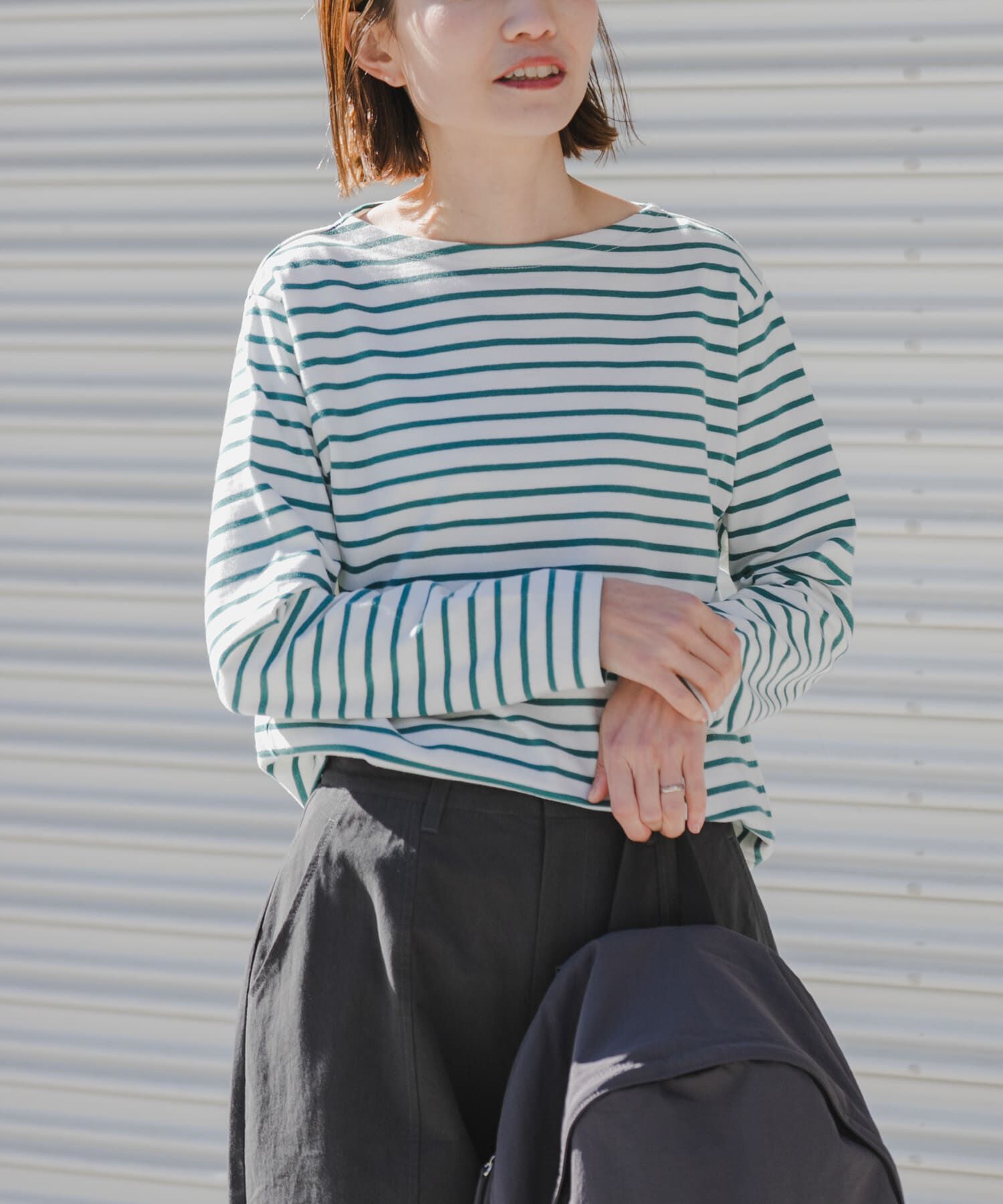 URBAN RESEARCH DOORS「FORK&SPOON　ボートネックボーダー」|Tシャツ・カットソー|