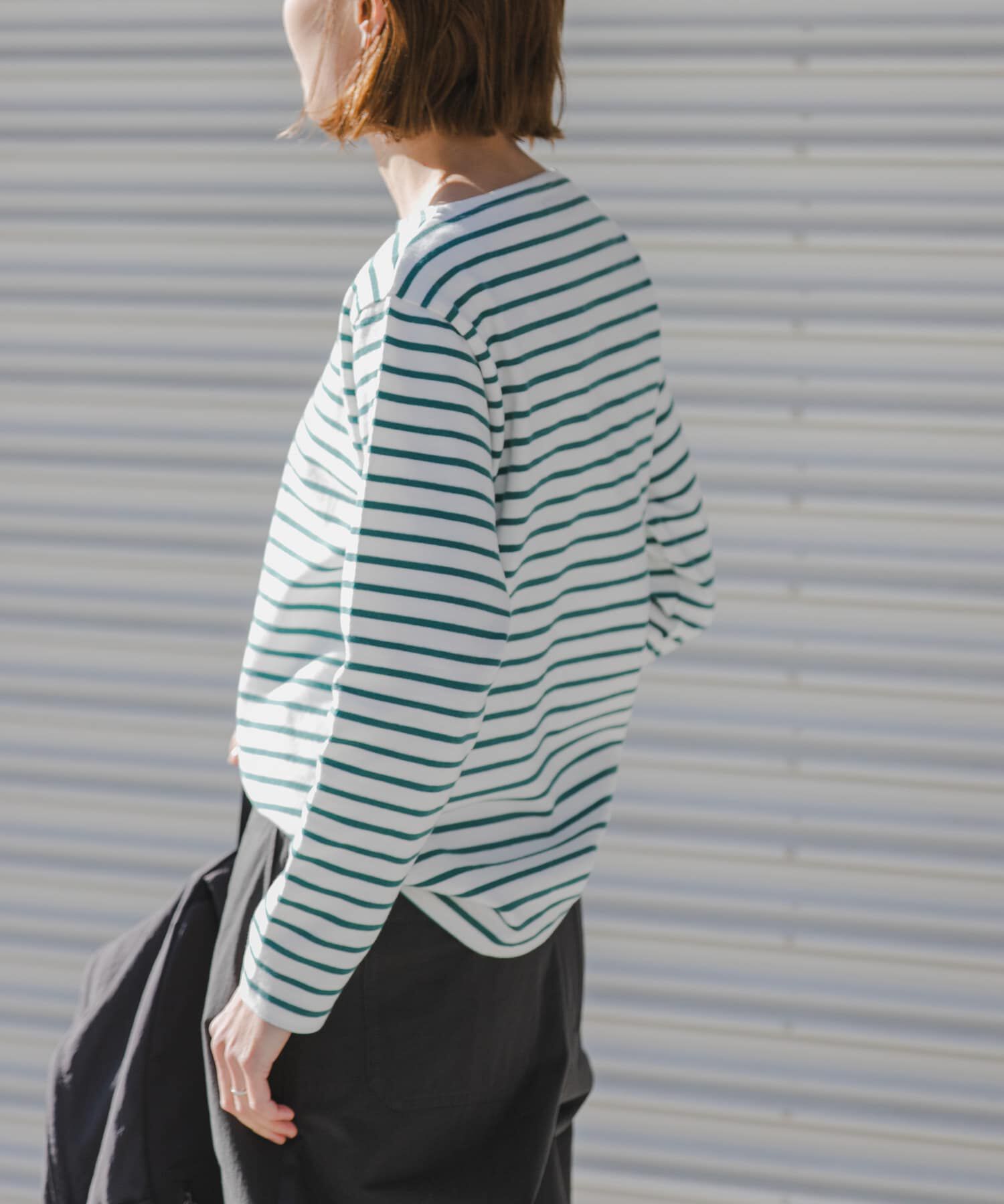 URBAN RESEARCH DOORS「FORK&SPOON　ボートネックボーダー」|Tシャツ・カットソー|