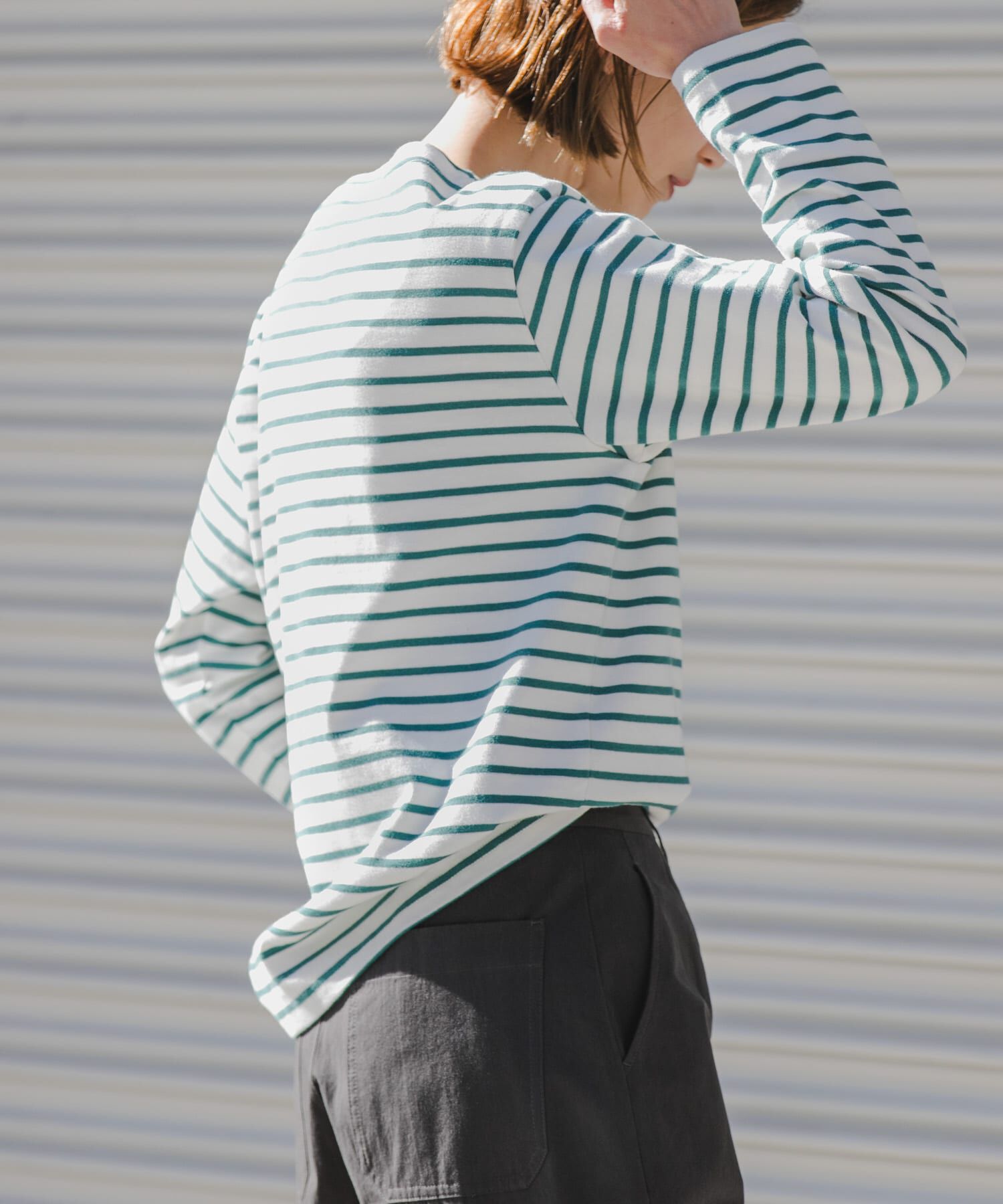 URBAN RESEARCH DOORS「FORK&SPOON　ボートネックボーダー」|Tシャツ・カットソー|