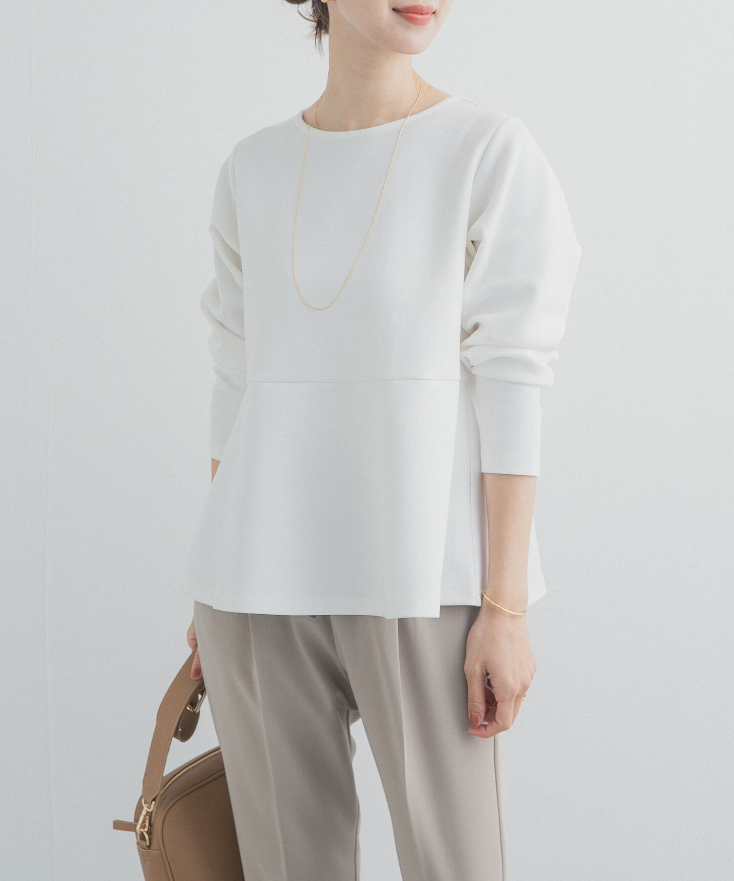 URBAN RESEARCH DOORS「ポンチペプラムプルオーバー」|Tシャツ・カットソー|