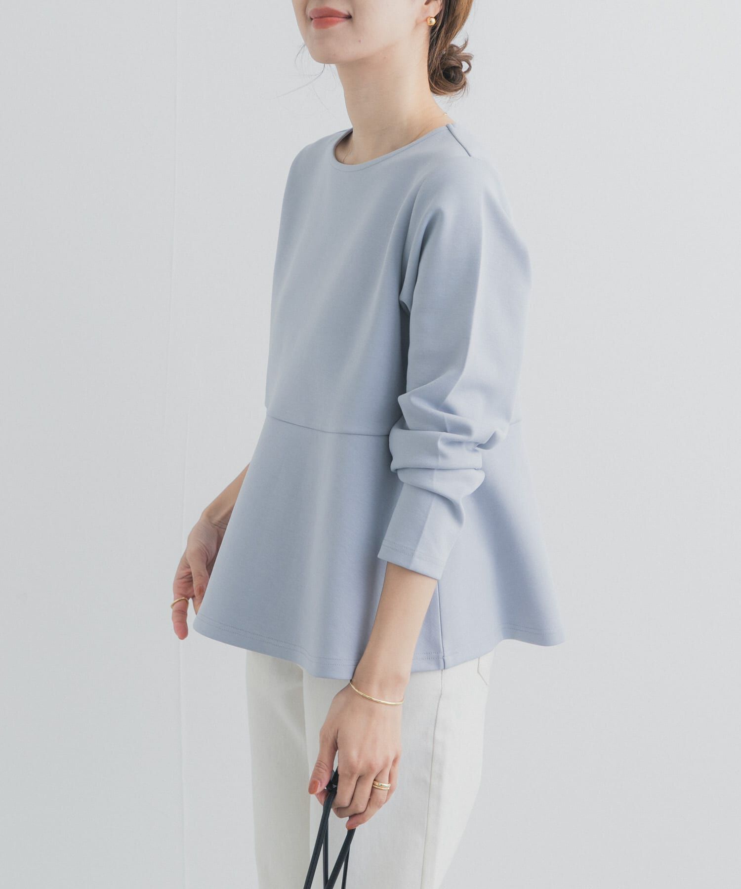 URBAN RESEARCH DOORS「ポンチペプラムプルオーバー」|Tシャツ・カットソー|