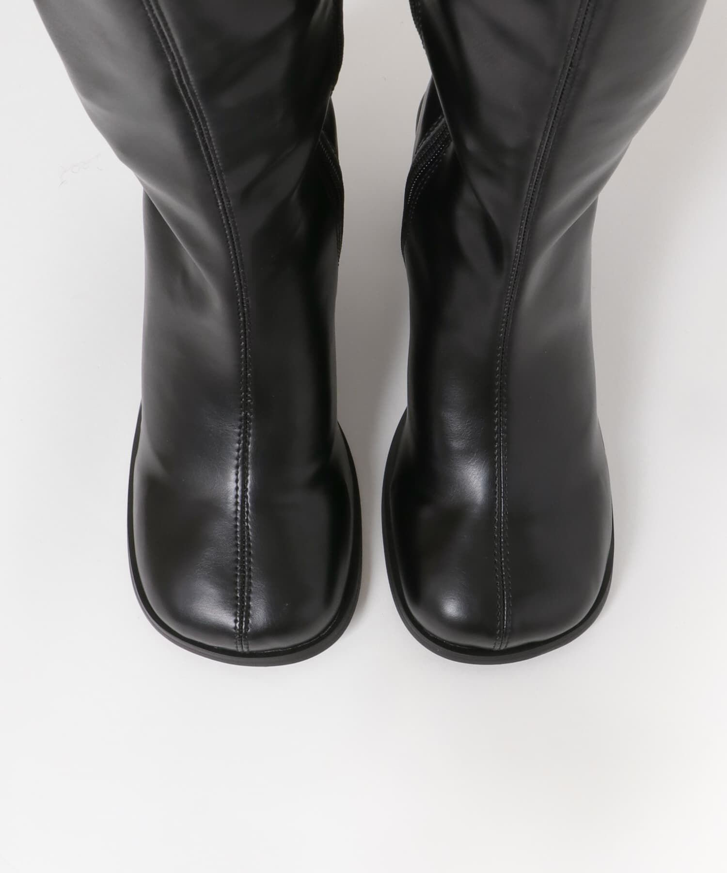  「フェイクレザーロングブーツ」|ショートブーツ|