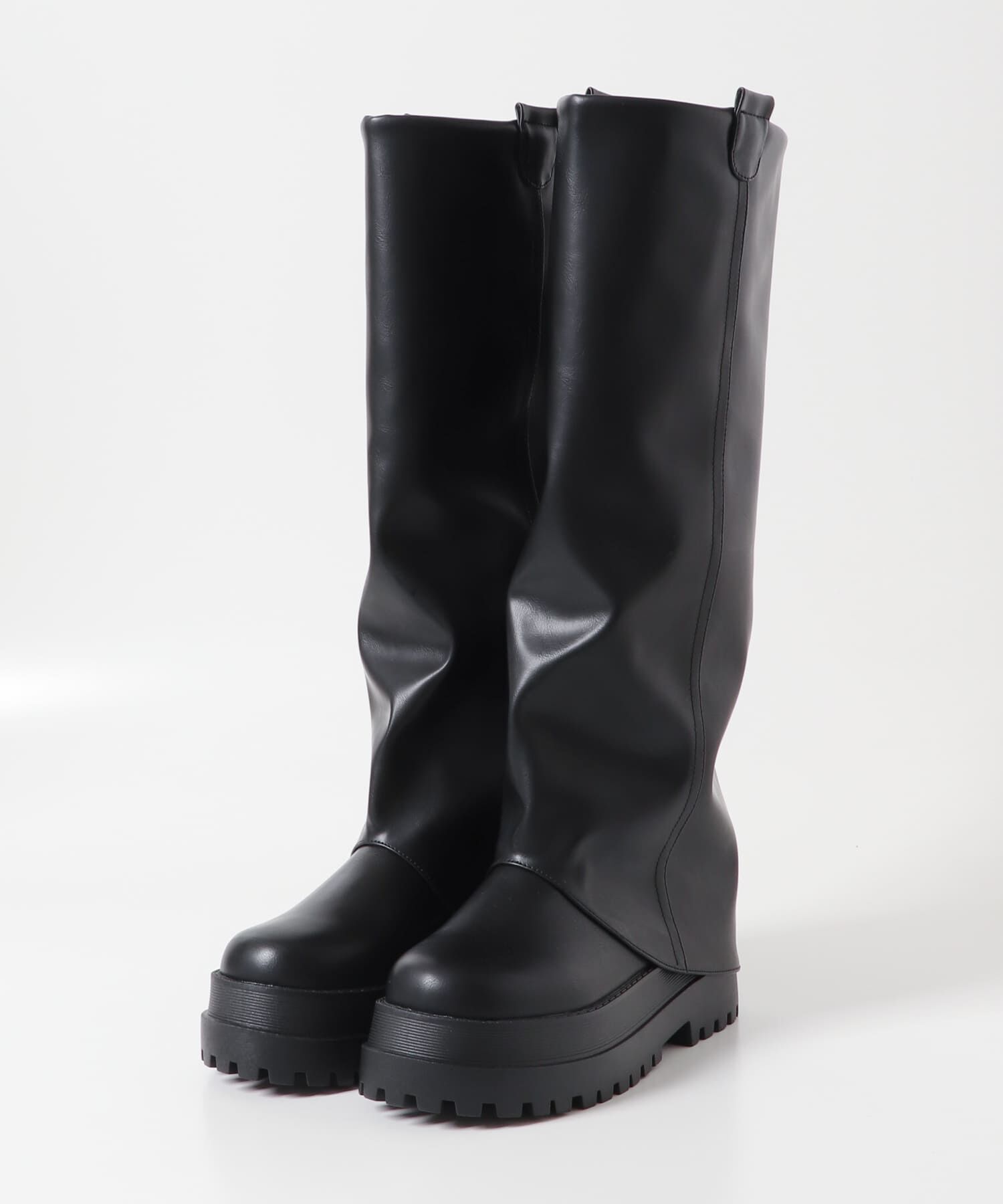  「カバーデザインロングブーツ」|ショートブーツ|