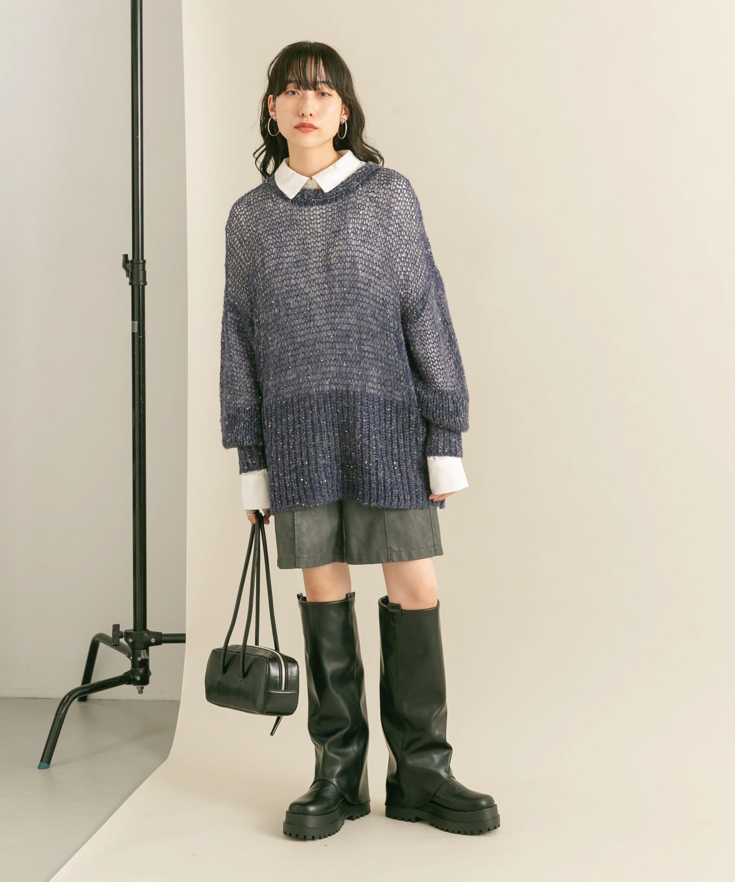  「カバーデザインロングブーツ」|ショートブーツ|