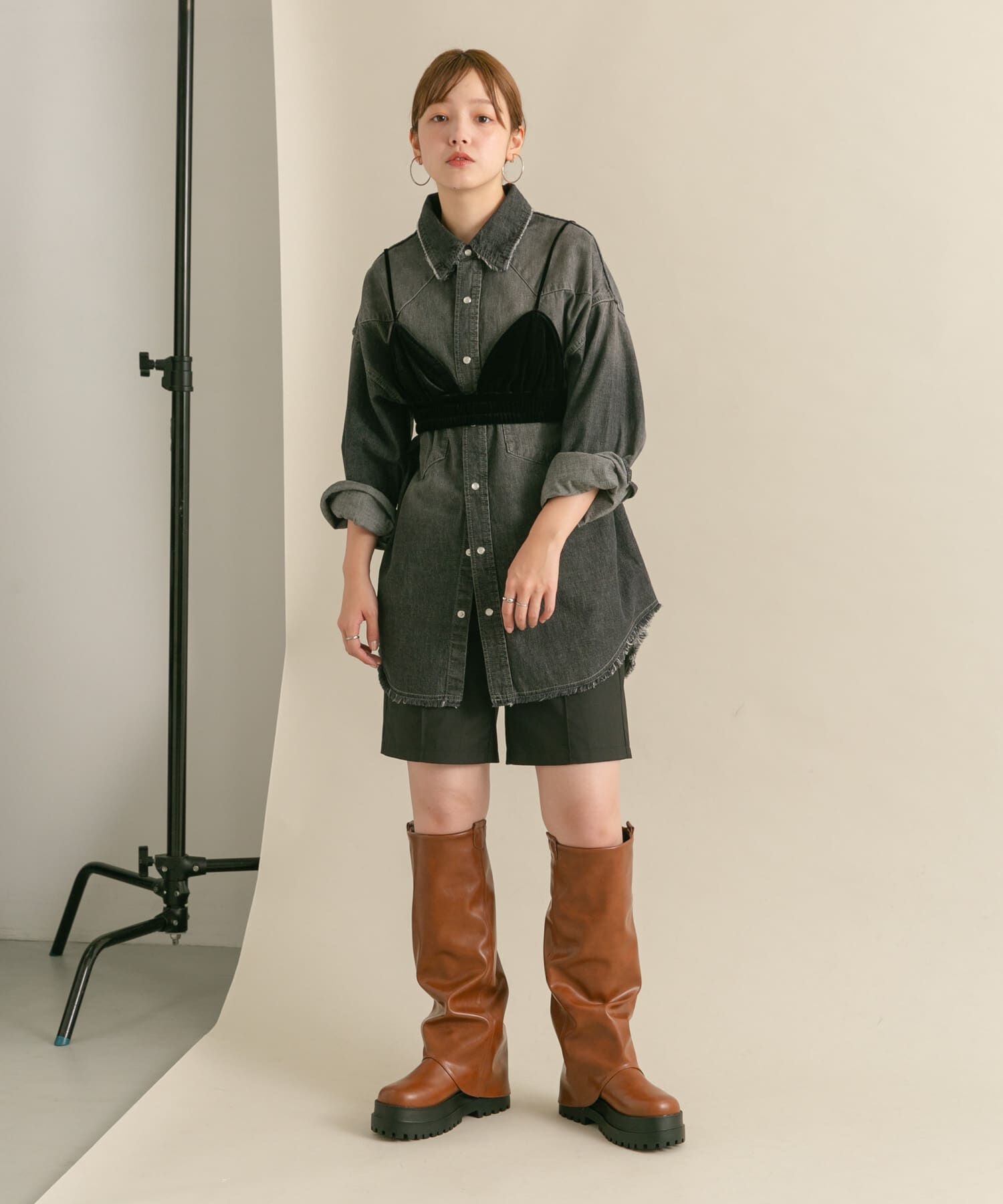  「カバーデザインロングブーツ」|ショートブーツ|