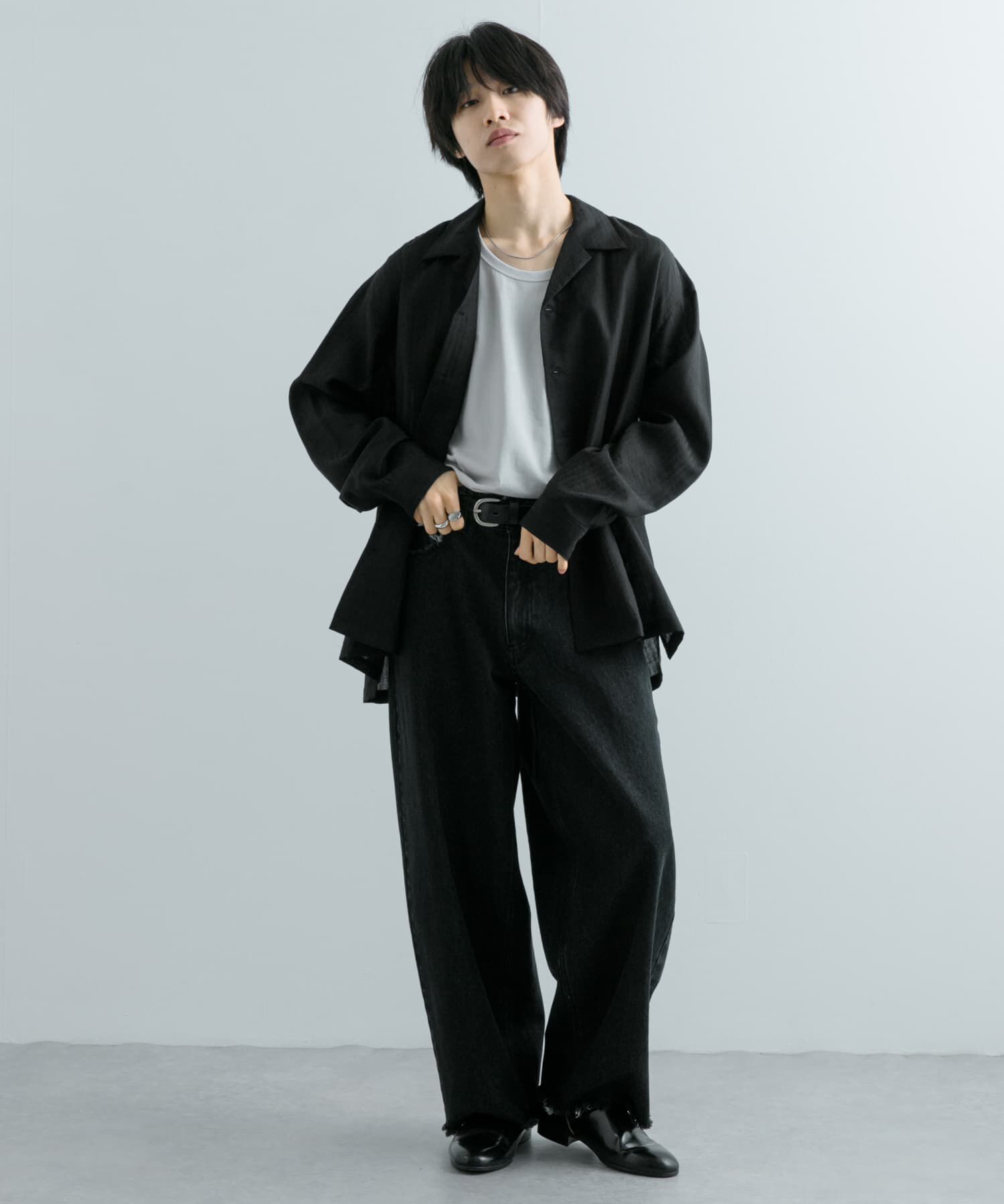 SENSE OF PLACE by URBAN RESEARCH「シアーストライプオープンカラーシャツ」|シャツ・ブラウス|