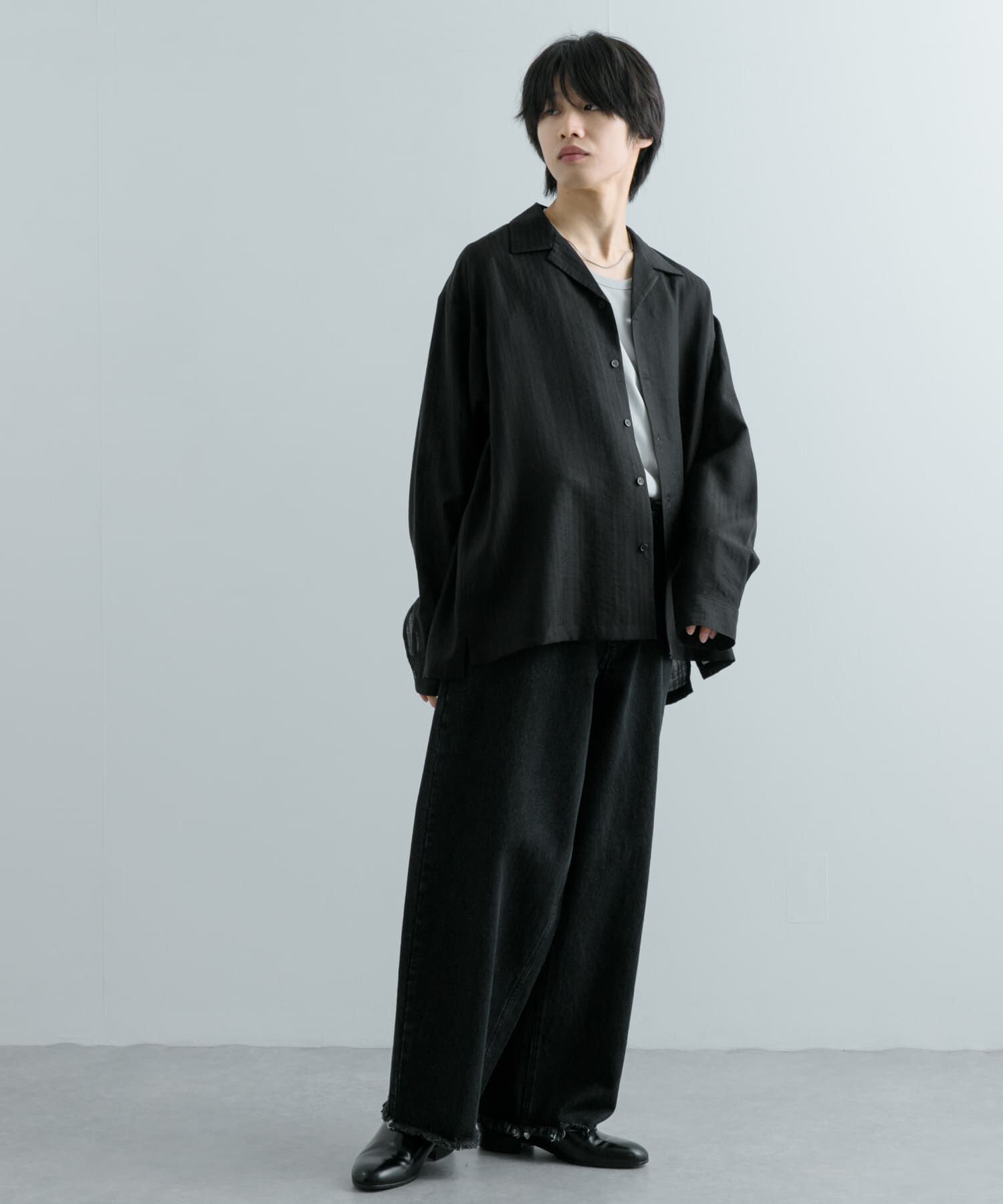 SENSE OF PLACE by URBAN RESEARCH「シアーストライプオープンカラーシャツ」|シャツ・ブラウス|