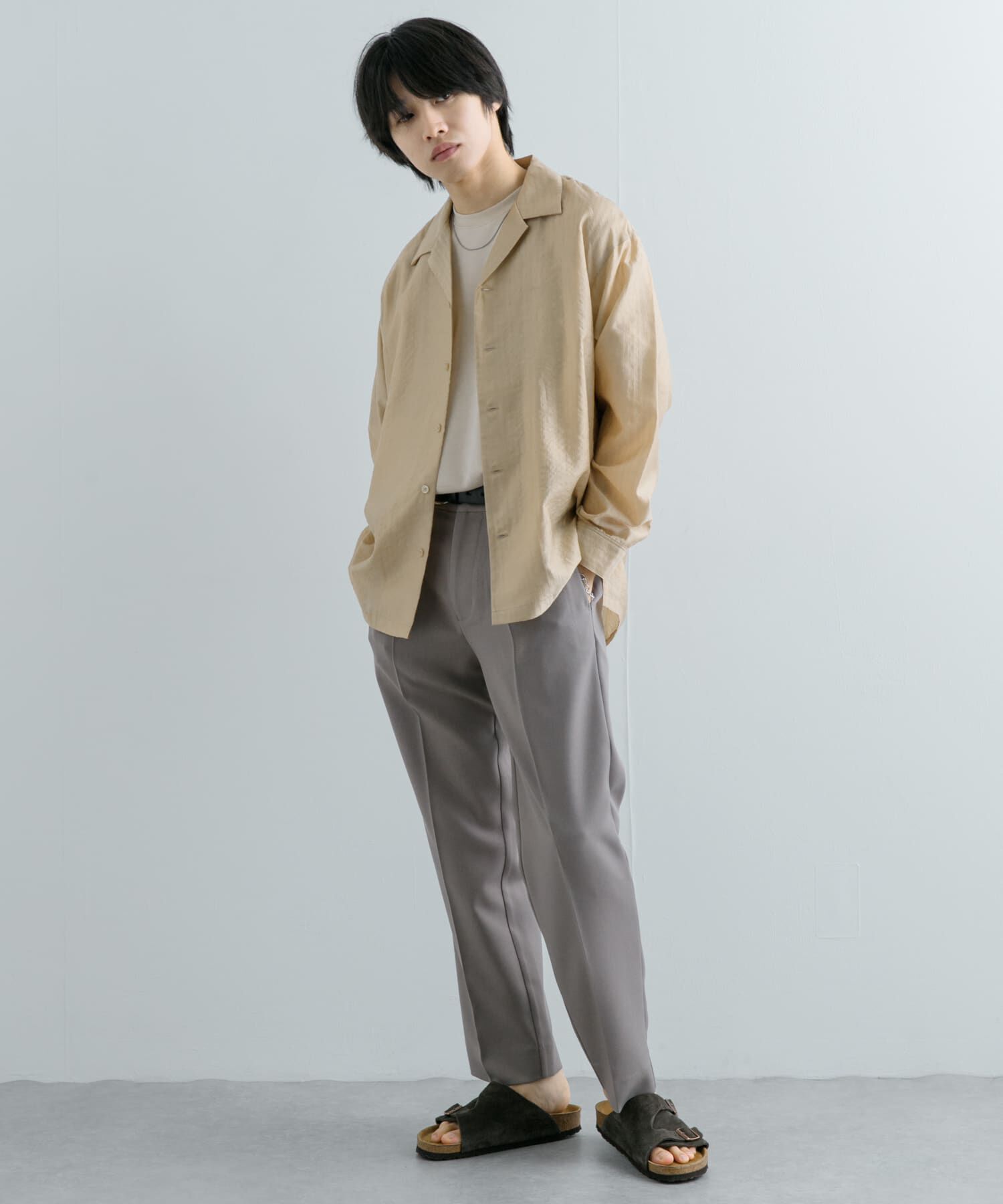 SENSE OF PLACE by URBAN RESEARCH「シアーストライプオープンカラーシャツ」|シャツ・ブラウス|