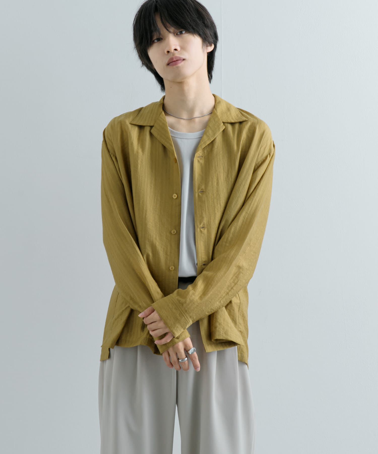 SENSE OF PLACE by URBAN RESEARCH「シアーストライプオープンカラーシャツ」|シャツ・ブラウス|