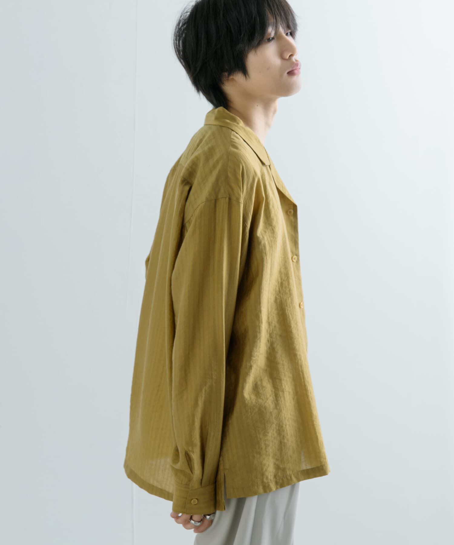 SENSE OF PLACE by URBAN RESEARCH「シアーストライプオープンカラーシャツ」|シャツ・ブラウス|