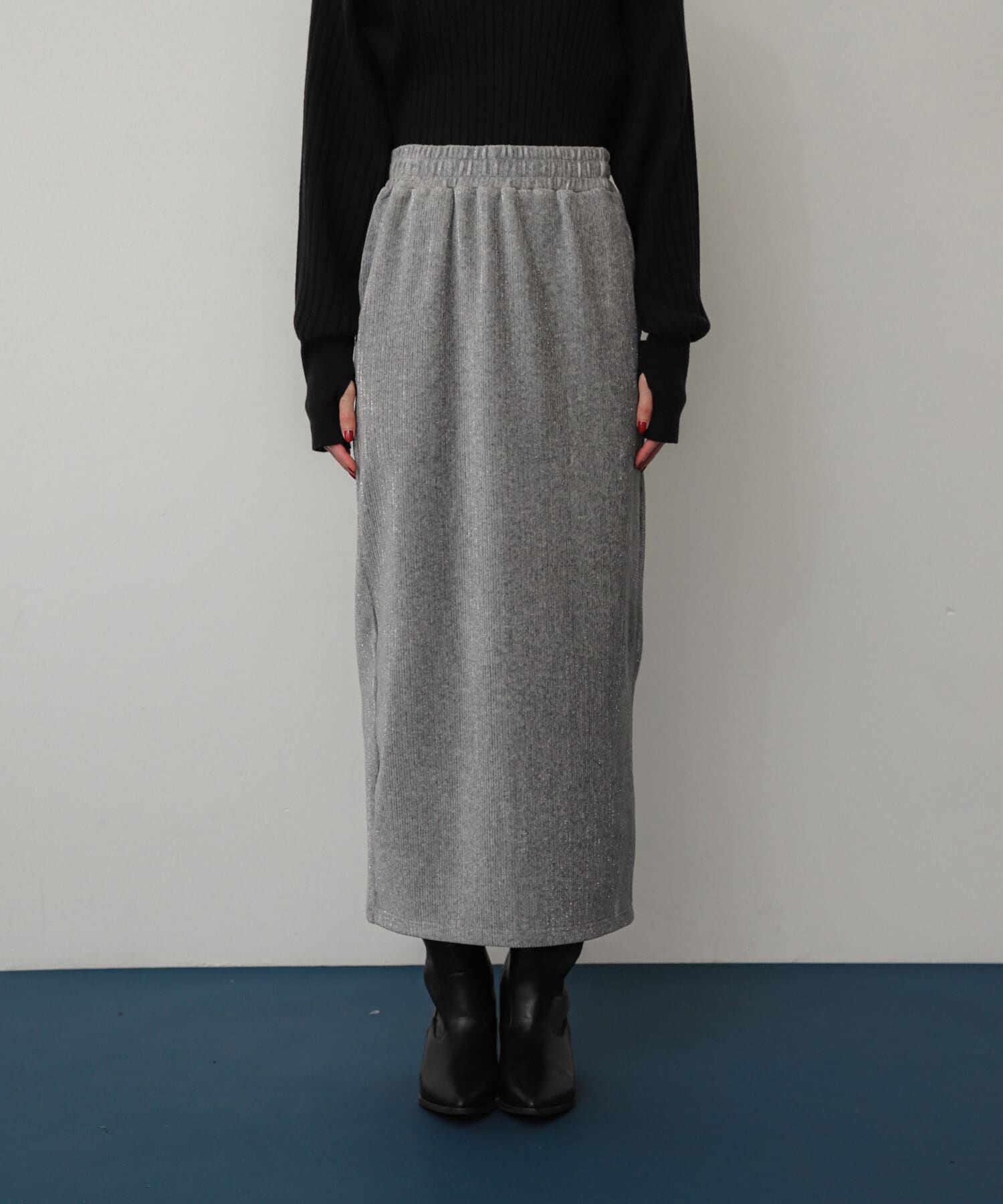 SENSE OF PLACE by URBAN RESEARCH「ラメカットコールナロースカート」|スカート|