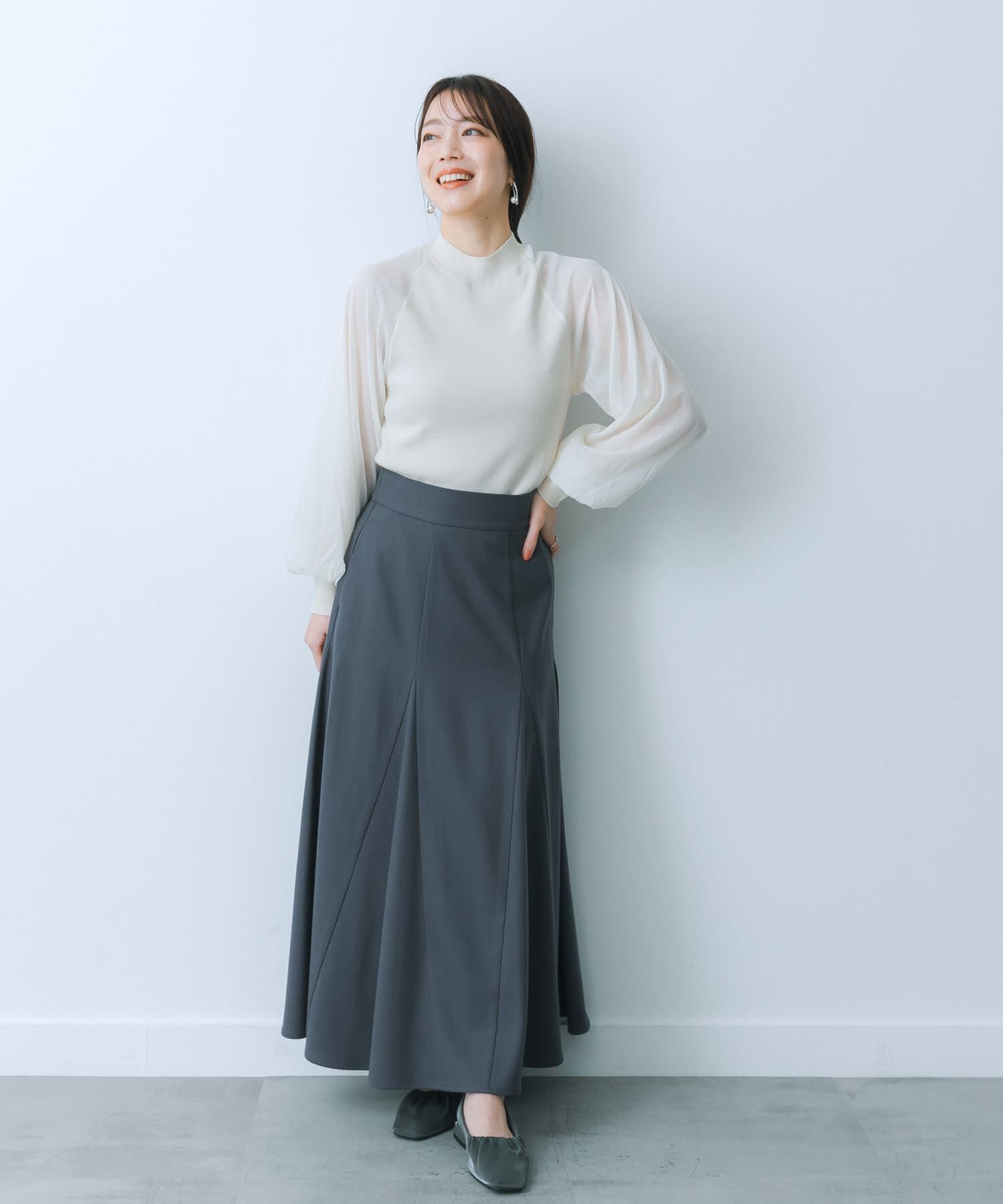 SENSE OF PLACE by URBAN RESEARCH「シアーボリュームスリーブセーター」|ニット・セーター|