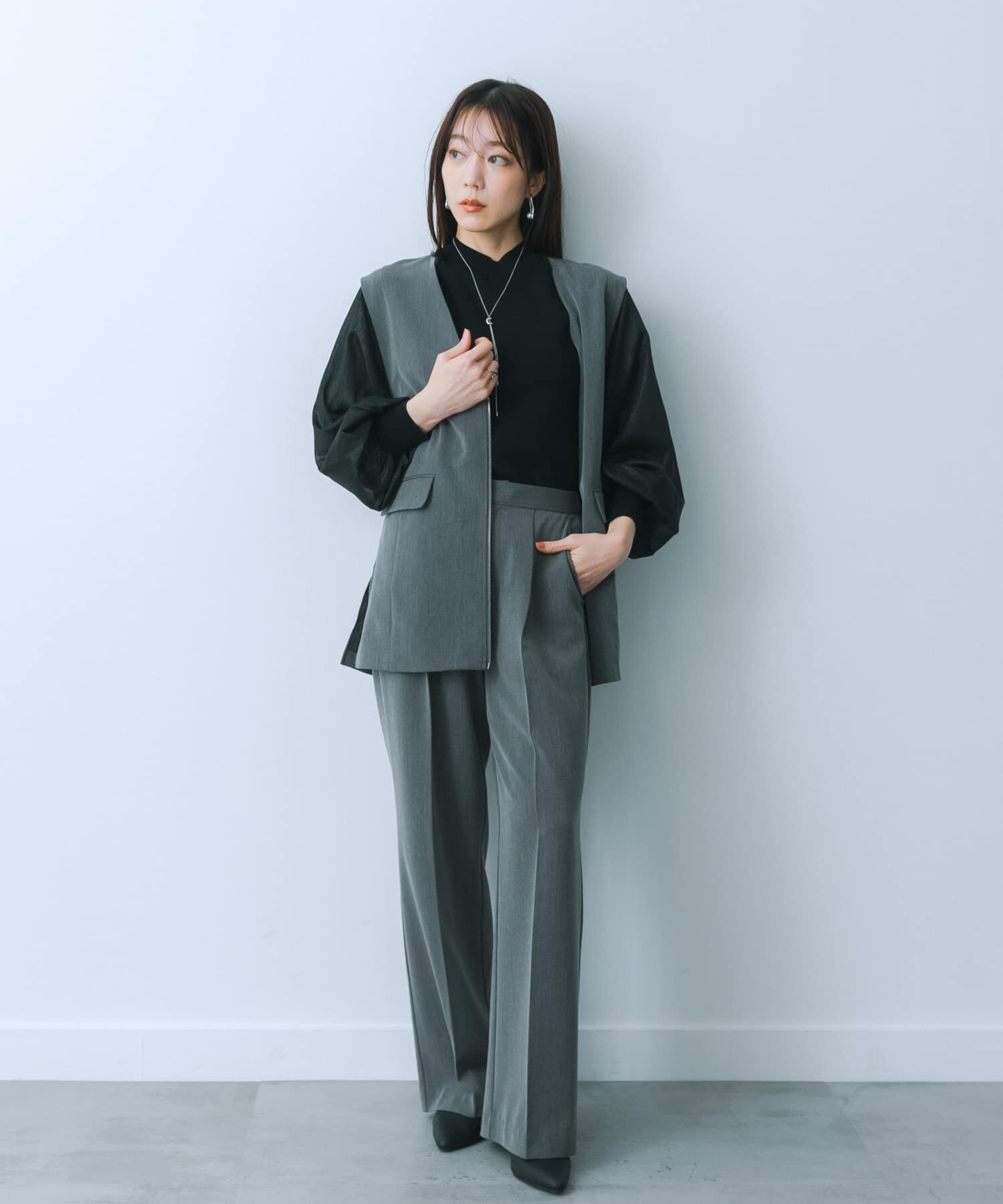 SENSE OF PLACE by URBAN RESEARCH「シアーボリュームスリーブセーター」|ニット・セーター|