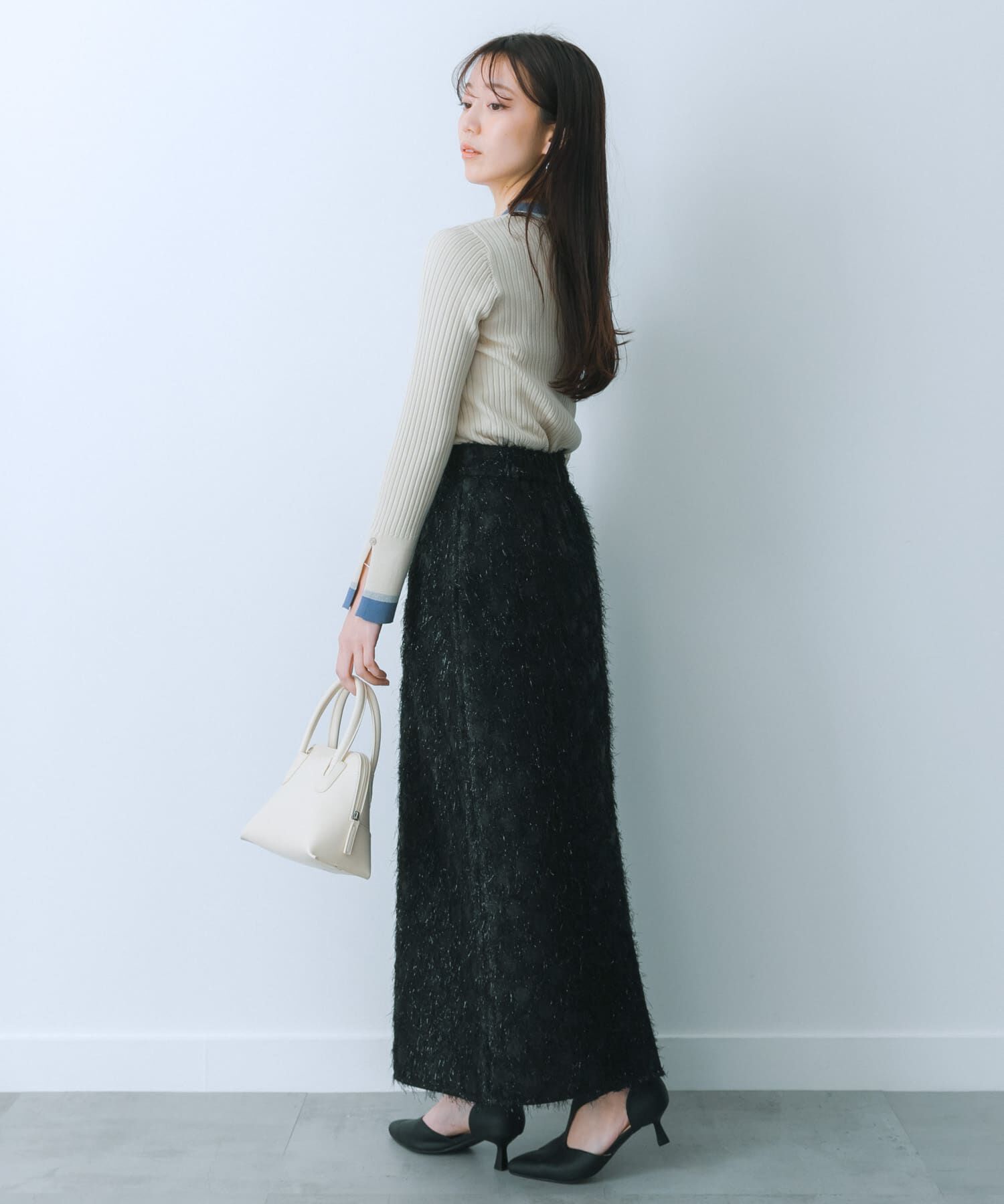 SENSE OF PLACE by URBAN RESEARCH「ジャガードフリンジスカート」|スカート|