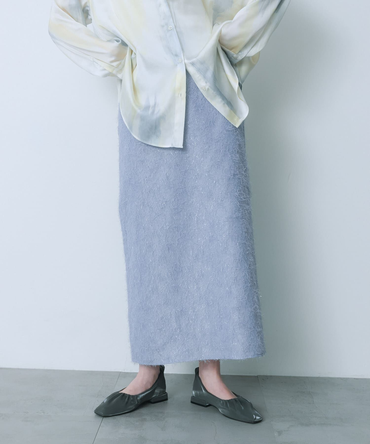 SENSE OF PLACE by URBAN RESEARCH「ジャガードフリンジスカート」|スカート|ラベンダー