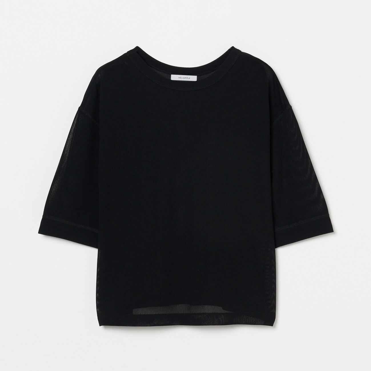 HELIOPOLE「HELIOPOLE SHEER STRIPE TEE」|Tシャツ・カットソー|ブラック