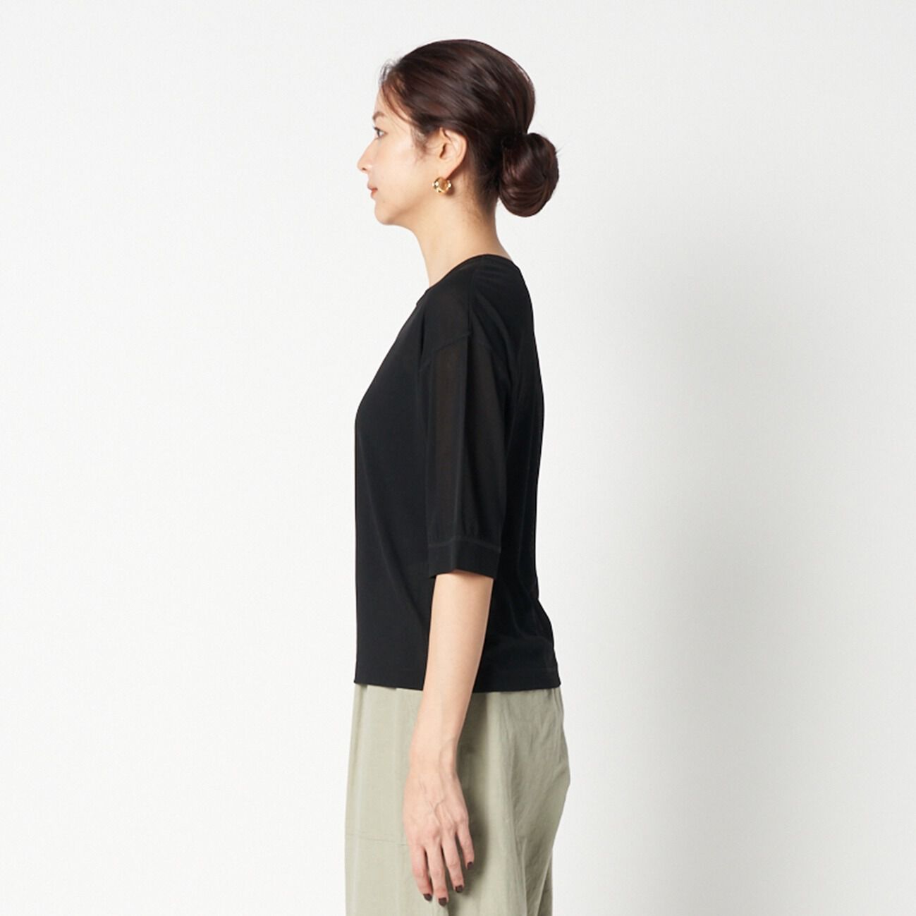 HELIOPOLE「HELIOPOLE SHEER STRIPE TEE」|Tシャツ・カットソー|