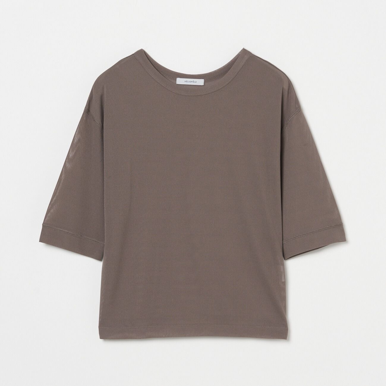 HELIOPOLE「HELIOPOLE SHEER STRIPE TEE」|Tシャツ・カットソー|ダークブラウン