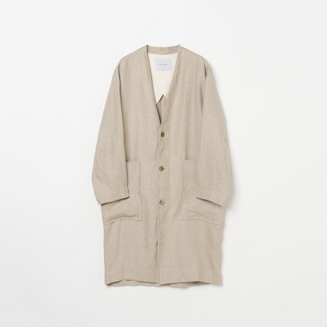 HELIOPOLE「HELIOPOLE DUNGAREES LINEN COAT」|トレンチコート|ベージュ