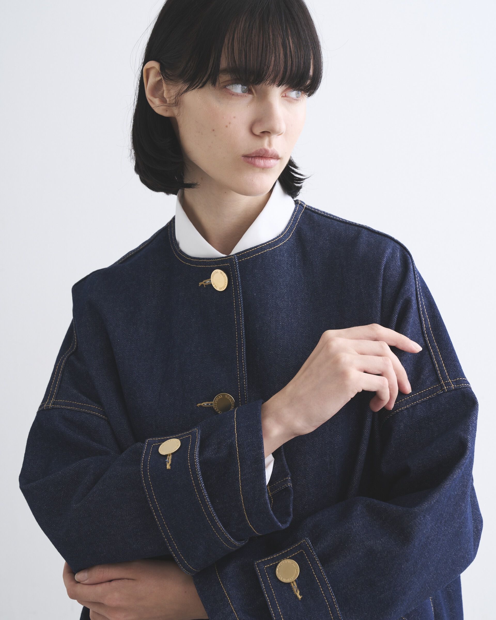 Traditional Weatherwear「MALTON NO COLLAR SHORT DENIM」|その他|