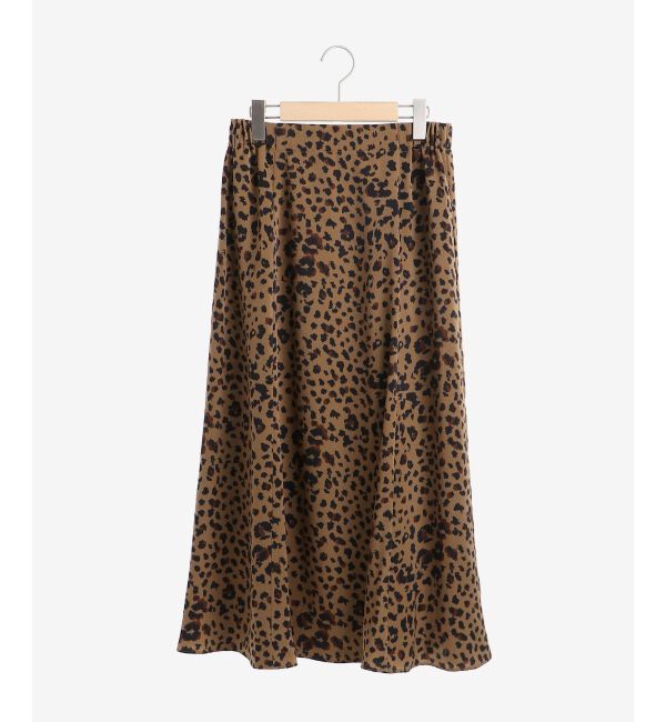 le.coeur blanc「レオパードサテンフレアスカート」|フレア|